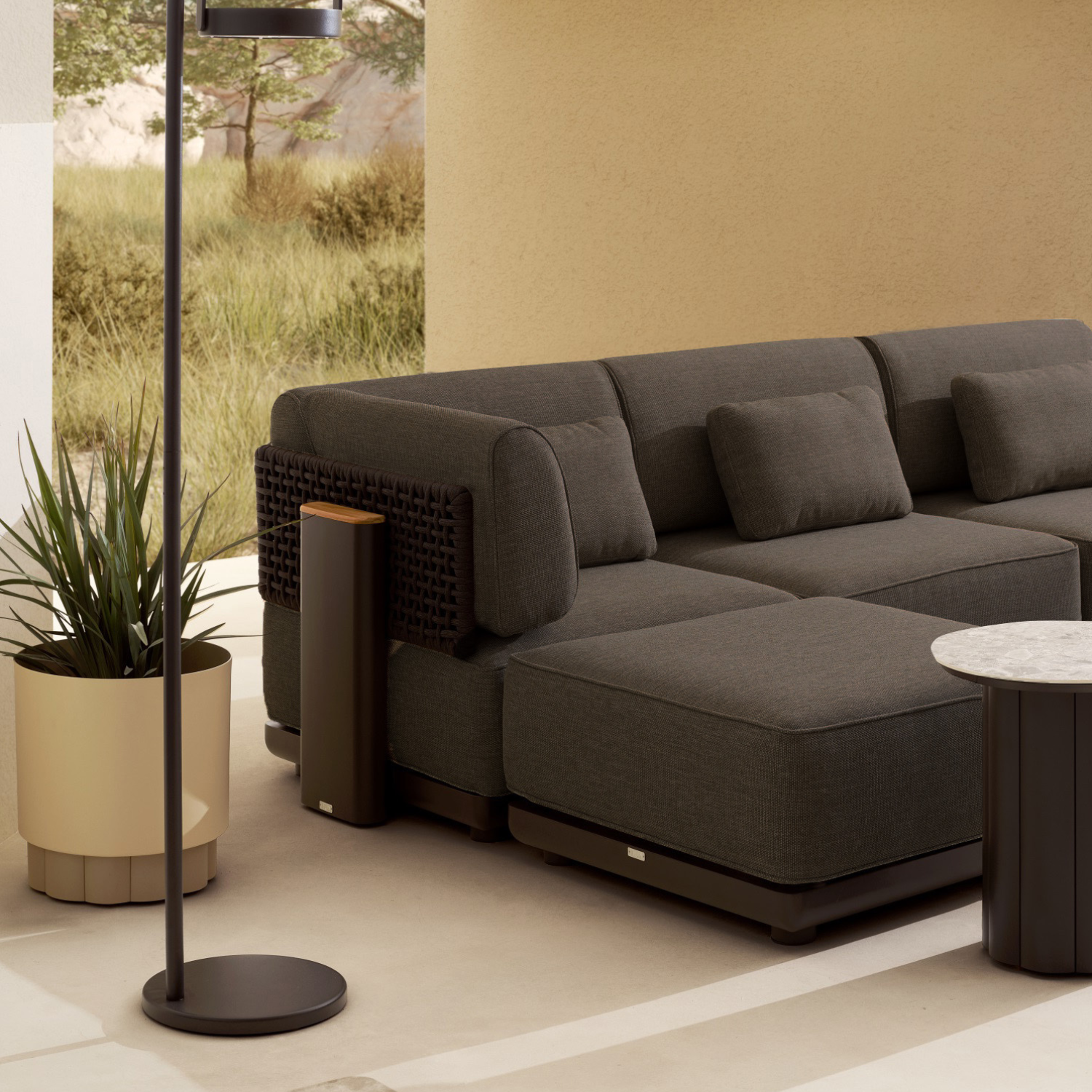 Blok 5-Piece Charcoal L-Shaped Sectional Sofa Set - Modern Modular Living Room Furniture for Small Spaces & Apartments | Perfect for Family Gatherings, Movie Nights & Relaxing