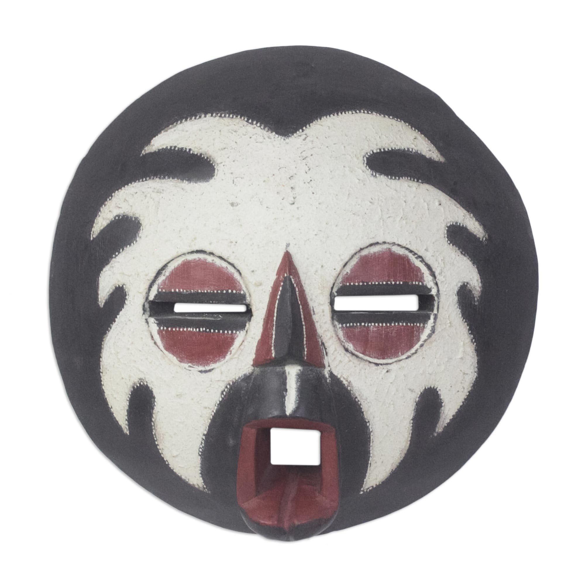 NOVICA Handcrafted Malian Wooden Decorative Mask - Beige 'Water God' African Tribal Art for Home & Wall Decor | Perfect for Cultural Displays, Gift Giving & Ethnic Interior Design