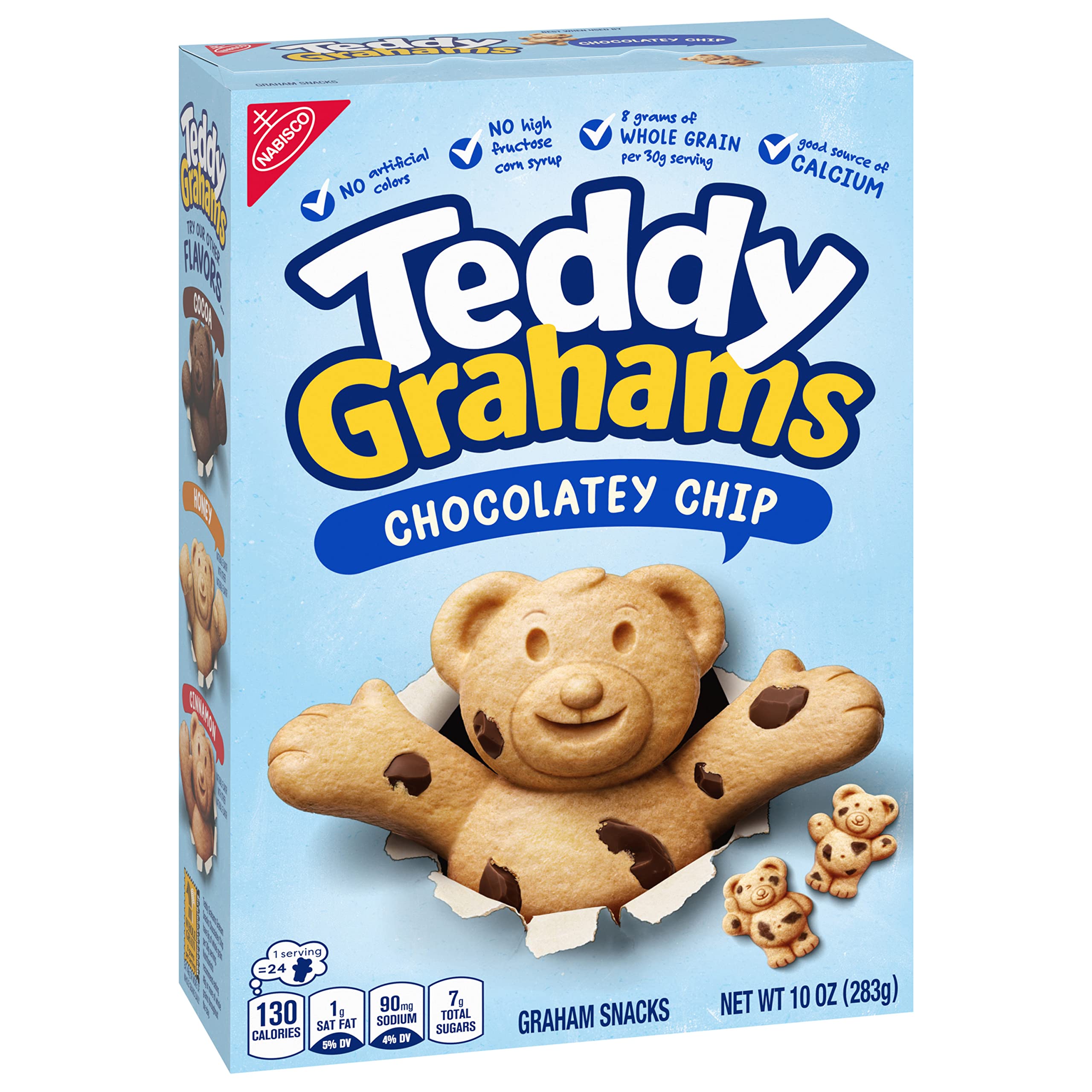 Teddy Grahams Chocolatey Chip Graham Snacks - 6 Pack (10 oz Boxes) | Crunchy Graham Cracker Cookies for Kids Lunch, After School Snacks & Family Movie Nights