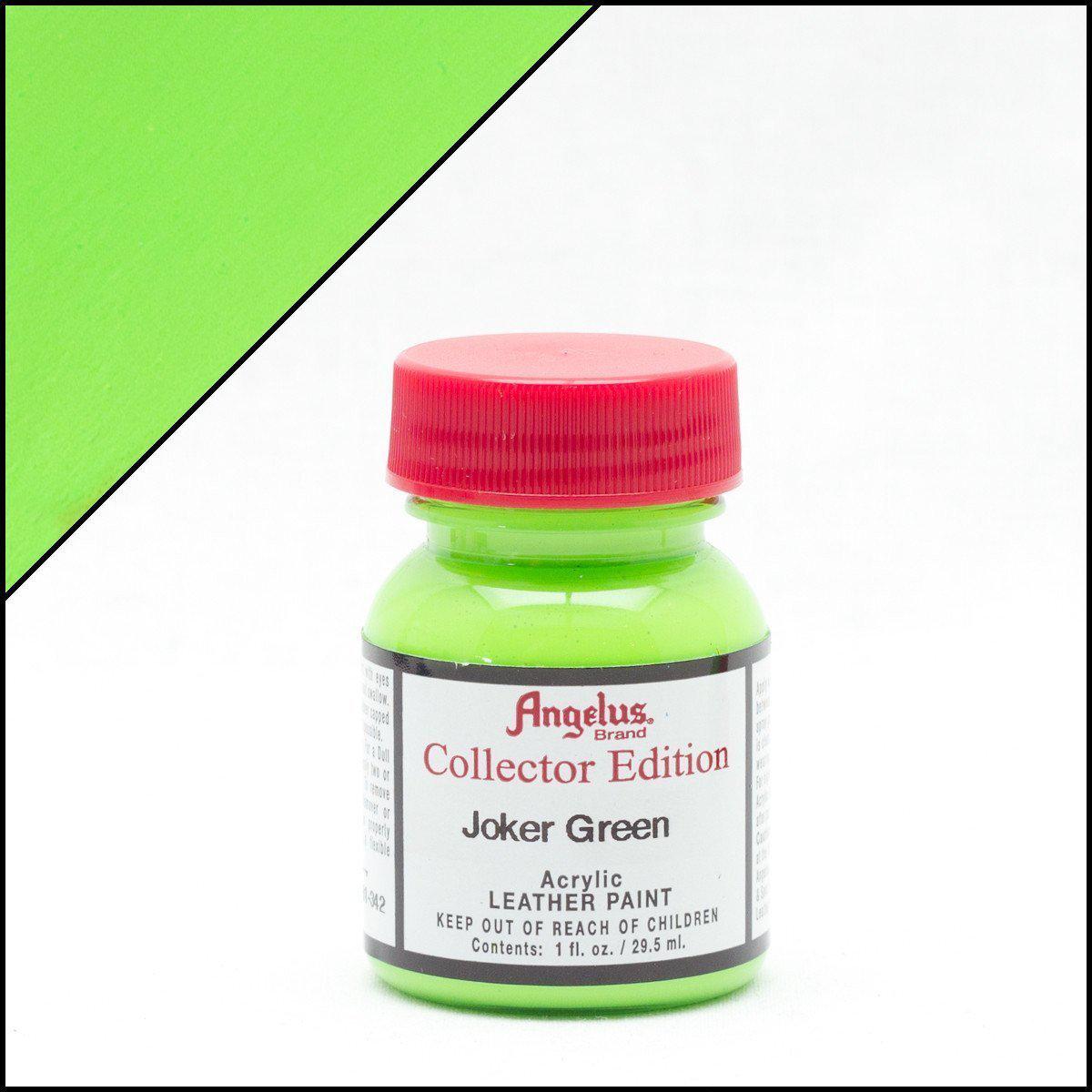 Joker Green Angelus Leather Paint - Premium Collectors Edition for Shoes, Jackets & DIY Projects - Perfect for Customizing Sneakers, Handbags & Leather Crafts