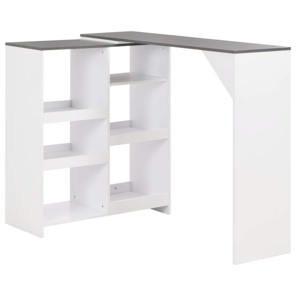 Bar Height Dining Table with Movable Shelf - 54.33