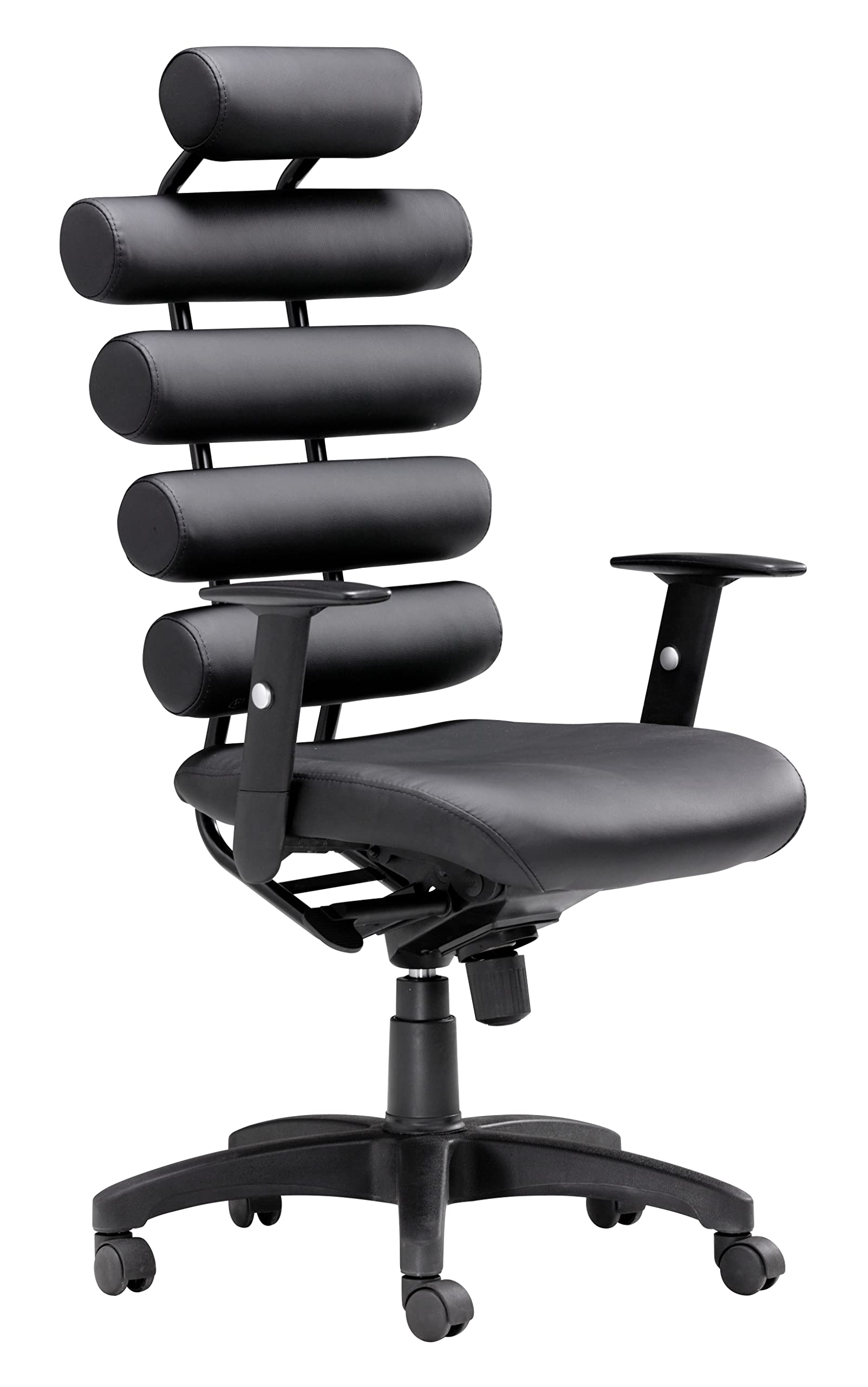 Zuo Unico Black Office Chair - Ergonomic Desk Chair for Home & Office Workspace - Comfortable Task Chair for Long Hours Sitting