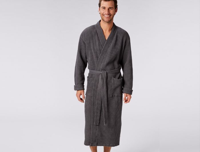Premium Unisex Organic Cotton Waffle Weave Bathrobe - Soft & Absorbent for Spa, Hotel, and Home Relaxation