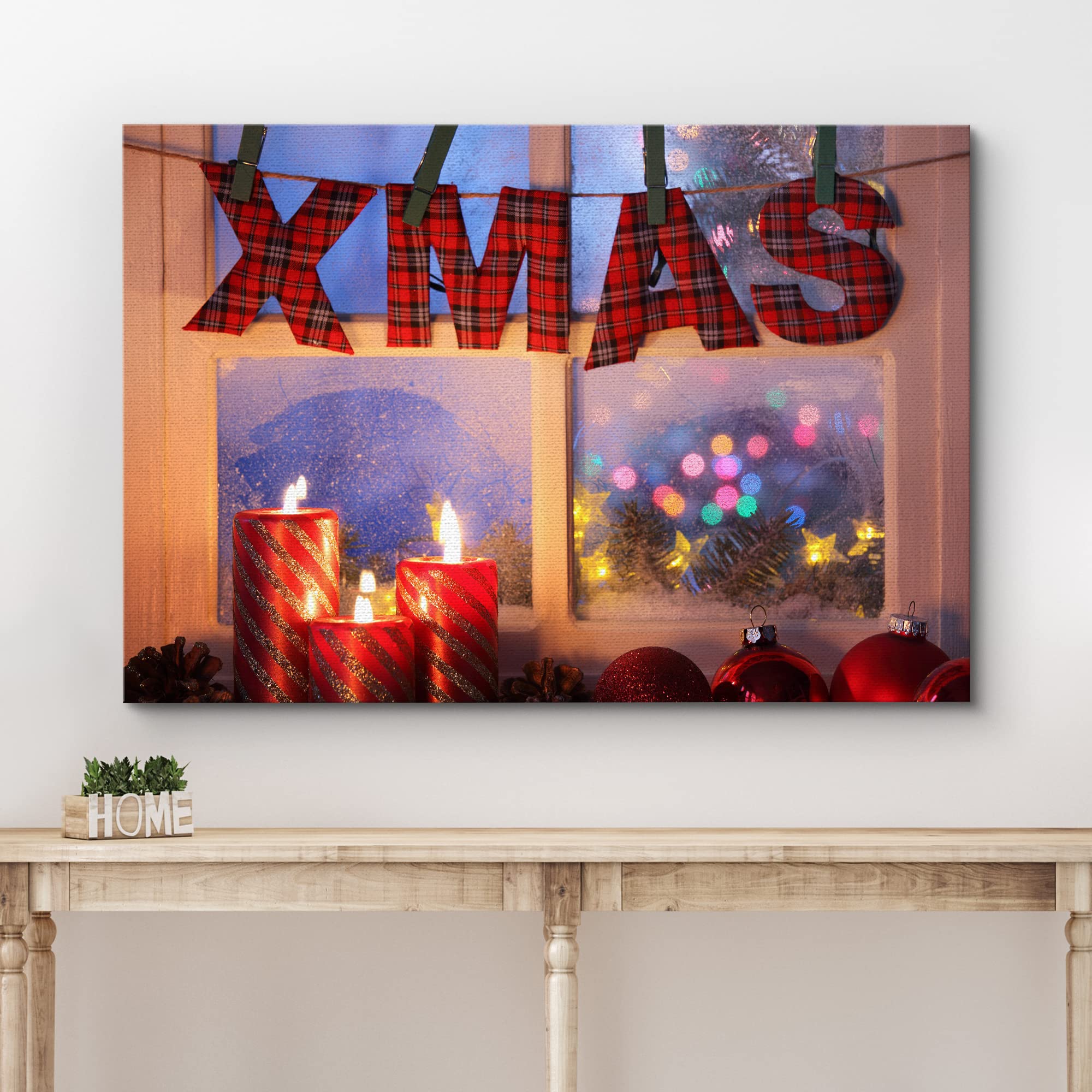 Wall26 Merry Christmas Canvas Wall Art - 32x48 Inch Framed Holiday Decor for Bedroom, Living Room | Perfect for Festive Home Decor & Gift Giving