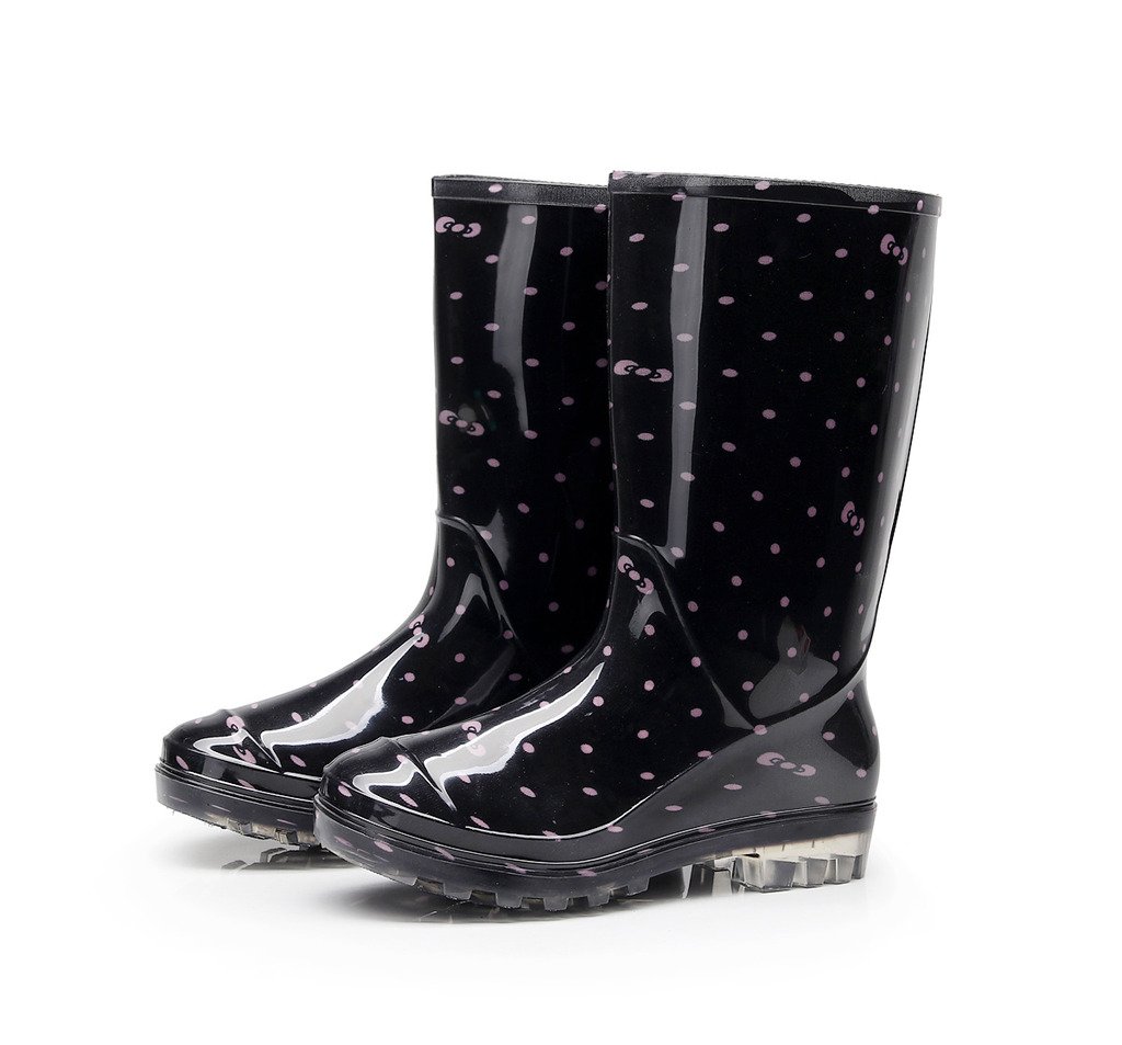 Women's Floral Printed Rubber Rain Boots - Waterproof Garden & Rain Boots for Women - Half Calf Wellies for Outdoor Gardening, Walking Dogs & Puddle Jumping