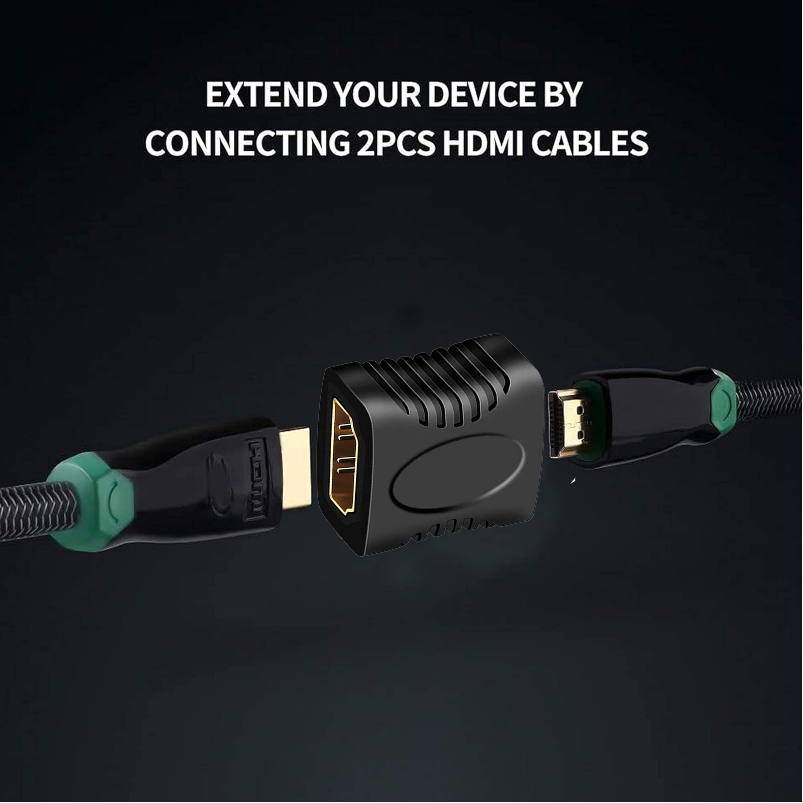 Storite 3 Pack HDMI Female to Female Coupler Adapter - Extends HDMI Cables for HDTV, Computer, PS4/PS3, Monitor, Laptop, Projector, DVD Player, PC & Roku Stick - Black - Perfect for Home Theater Setup & Gaming Stations