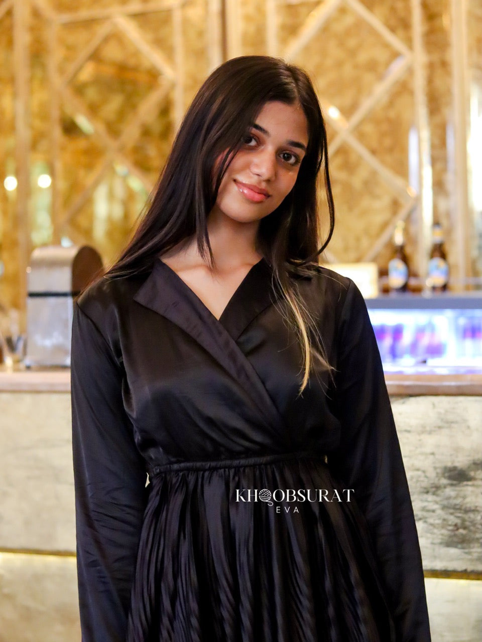 Elegant Black Cocktail Dress for Women - Perfect for Evening Parties, Weddings & Formal Events