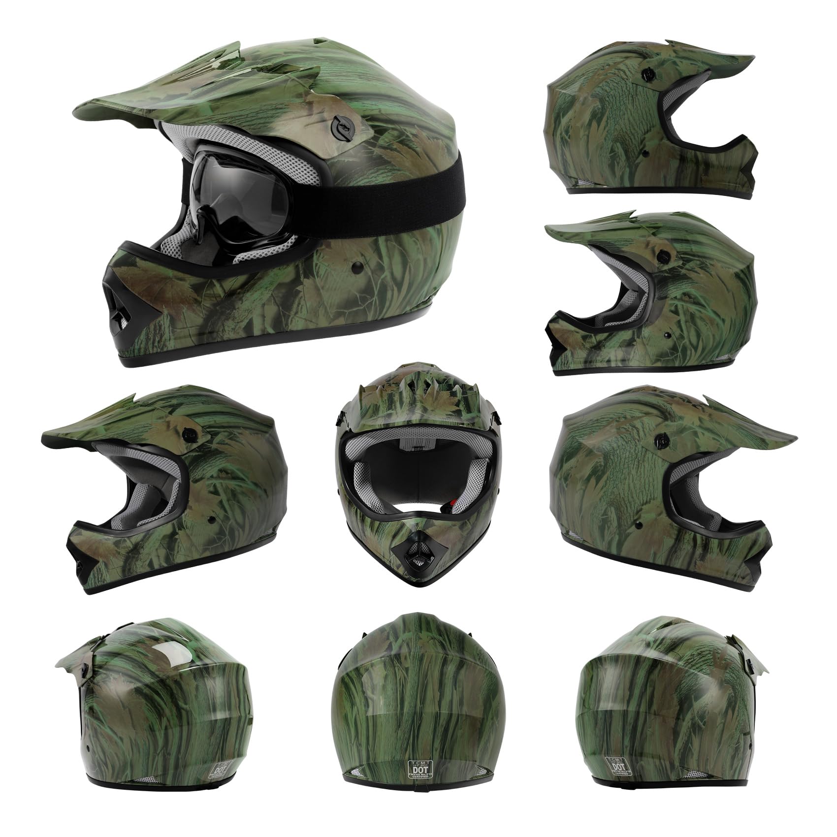 SLMOTO Youth Kids Motocross BMX MX ATV Dirt Bike Helmet - DOT Approved Full Face Offroad Motorcycle Helmet for Boys & Girls - Perfect for Motocross, BMX Racing, ATV Riding & Dirt Biking Adventures