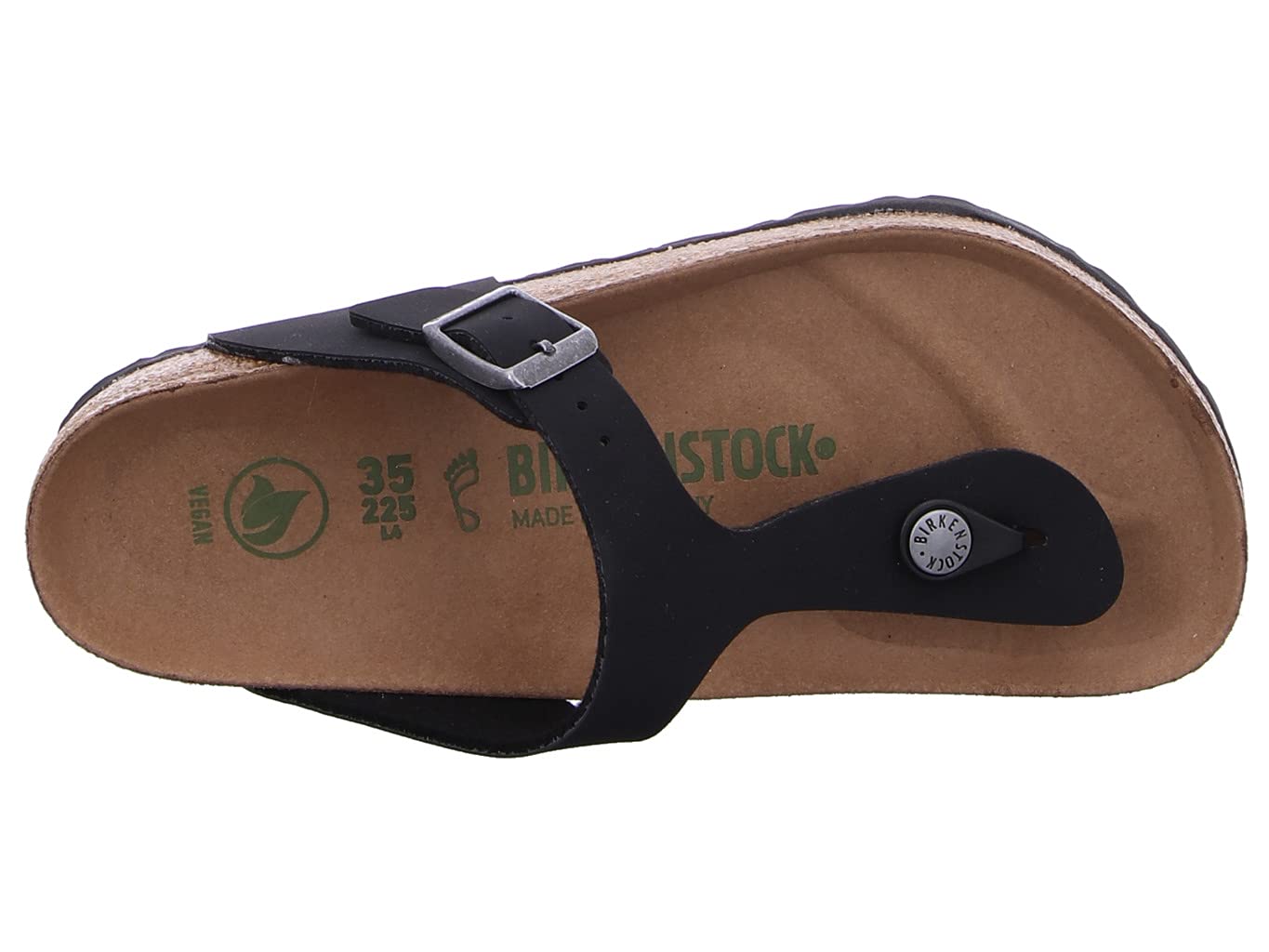 Birkenstock Gizeh Black Birkibuc Sandals - Women's Size 10 US | Comfortable Cork Footbed Sandals for Summer, Beach, Travel & Casual Wear