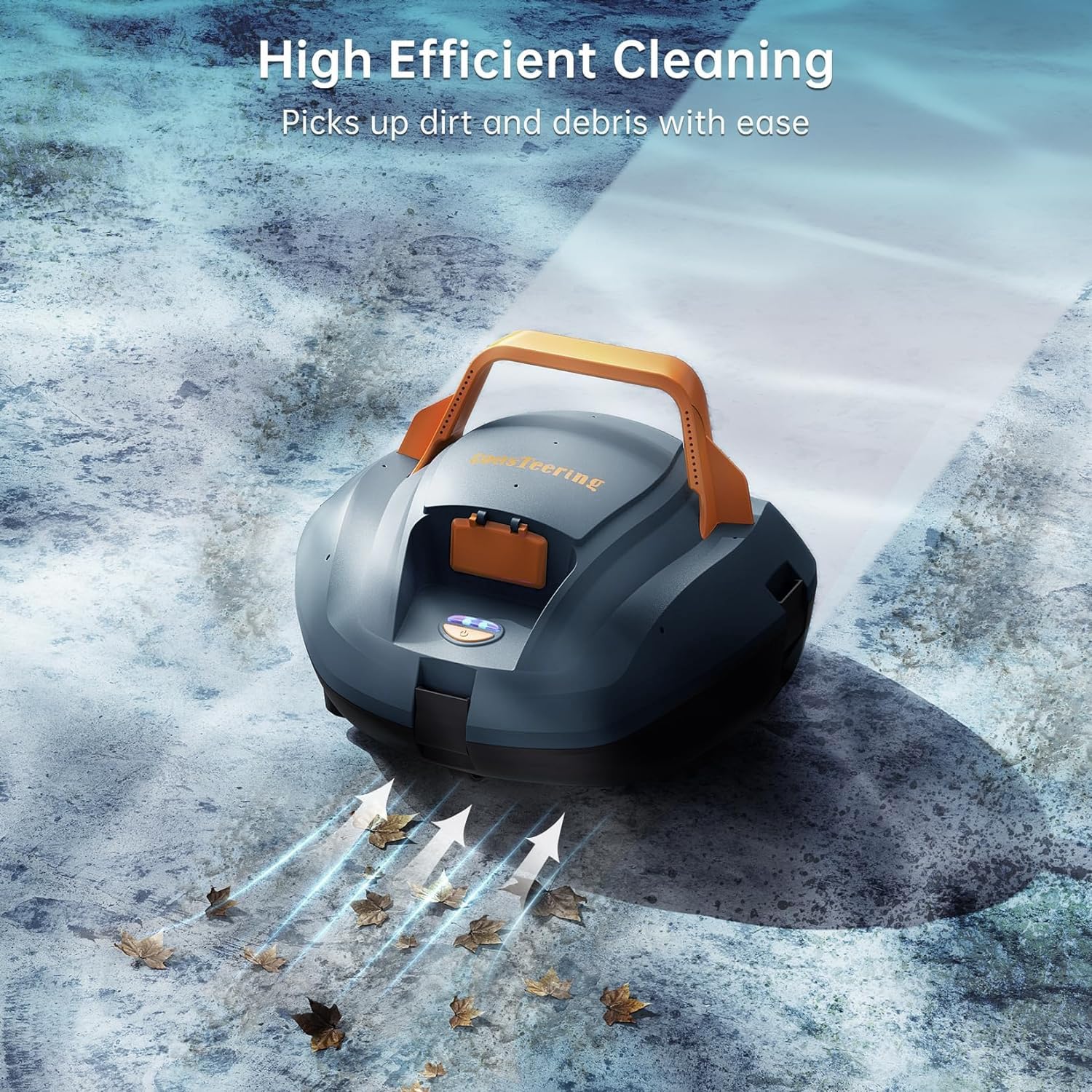 **Cordless Robotic Pool Cleaner - Powerful Suction, 100 Min Runtime, Fast Charging, Self-Parking - Ideal for Above Ground Pools up to 850 Sq.ft - Perfect for In-Ground & Above Ground Swimming Pools, Spas, and Hot Tubs**