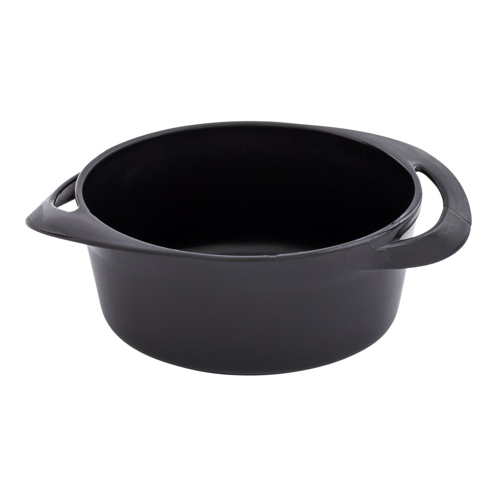 Restaurantware 3oz Mini Serving Dishes - 100 Disposable Black Plastic Appetizer Plates with Built-In Handles for Snacks, Desserts & Party Catering | Perfect for Weddings, Events & Small Bite Presentations