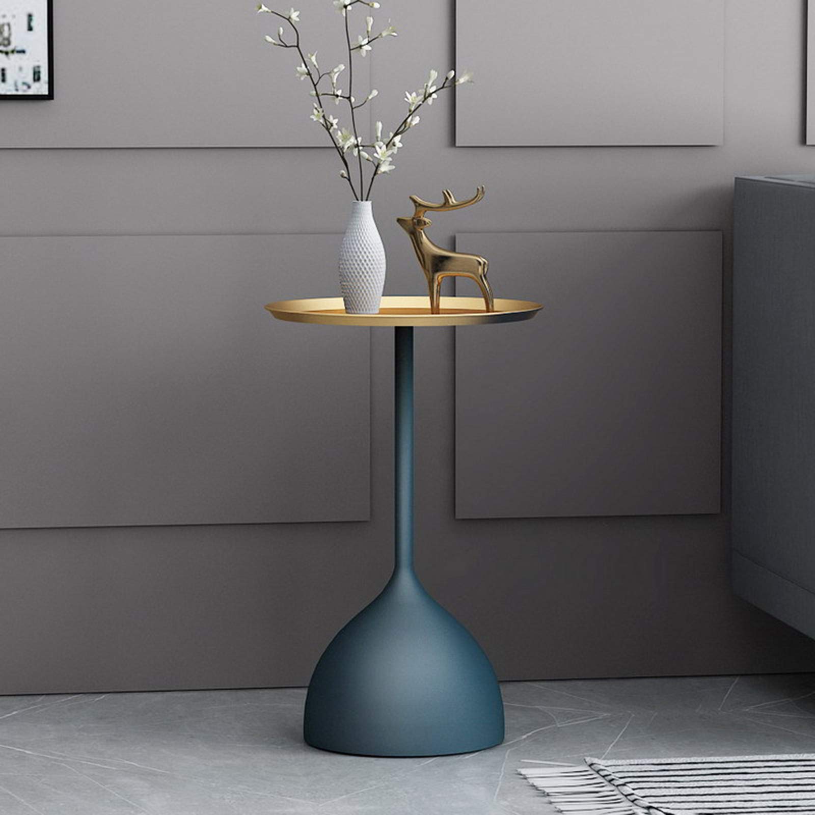 Nordic Creative Bedside Table - Small Round Coffee Table for Living Room, Sofa Side Table, Modern Wrought Iron End Table | Perfect for Bedroom, Living Room & Office Decor