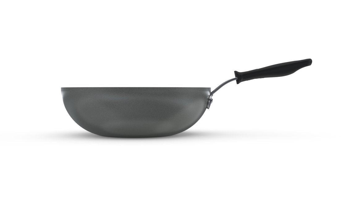 Vollrath 11-Inch Carbon Steel Wok with Nonstick SteelCoat x3™ Coating & Heat-Resistant Silicone Handle - Professional Restaurant-Grade Cookware for Stir-Frying, Sautéing & Deep Frying at Home