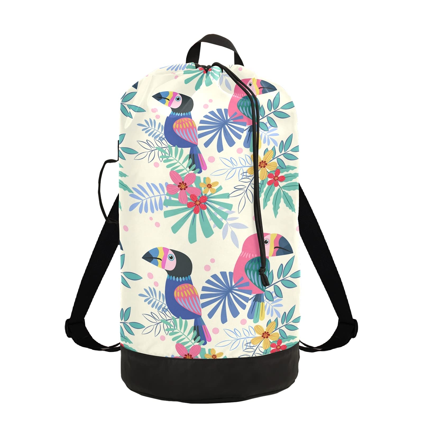 Toucans Laundry Backpack - Large Mesh Wash Bag for Dirty Clothes, College Dorm Room Essentials for Girls & Boys - Perfect for Travel, Gym, and Laundry Day Organization