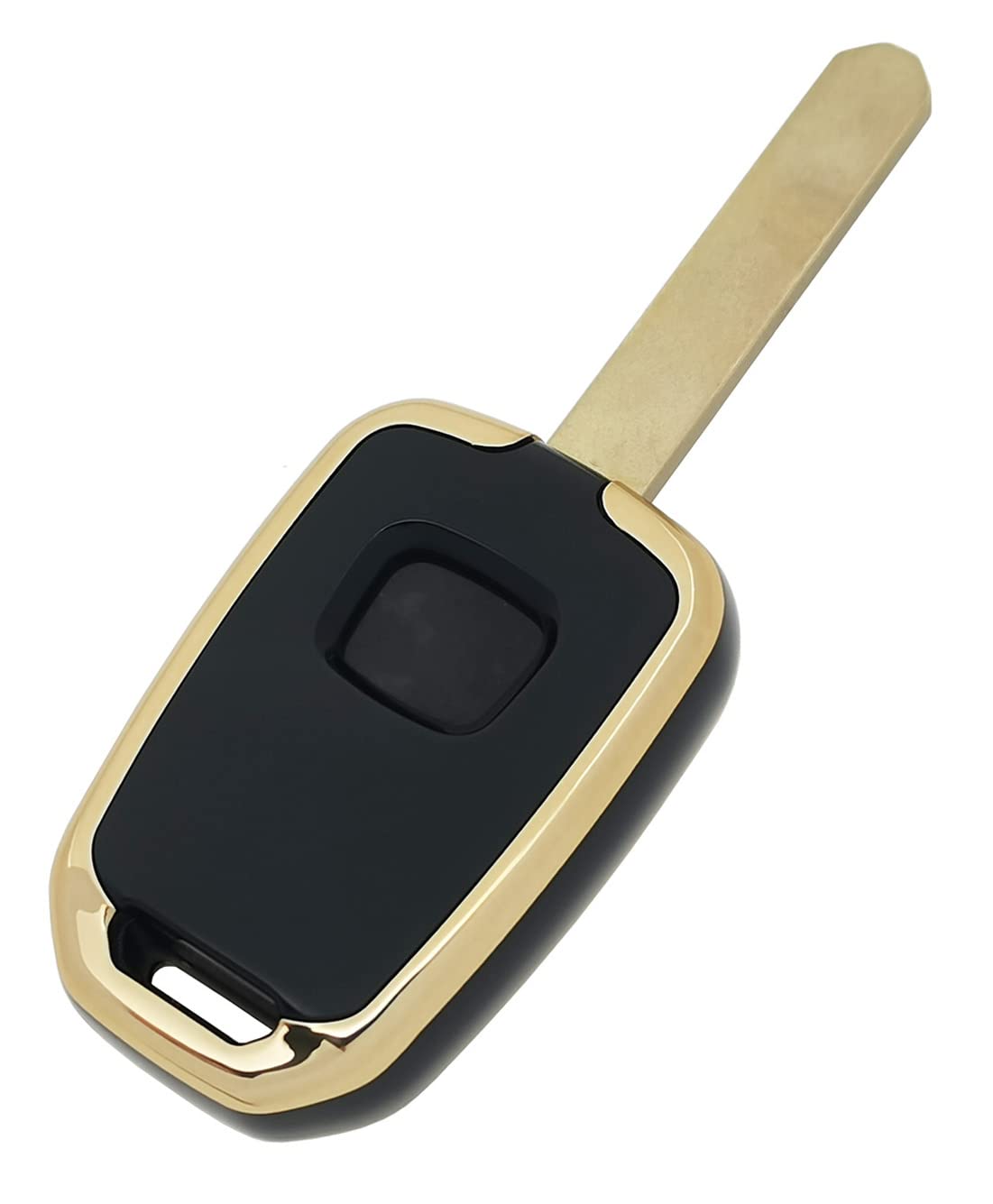Premium Leather Key Fob Cover Case for Honda Accord Civic CR-V HR-V - Durable Remote Key Holder Protector with Keyless Entry Sleeve (Black) | Perfect for Daily Use, Car Enthusiasts & Gift Giving
