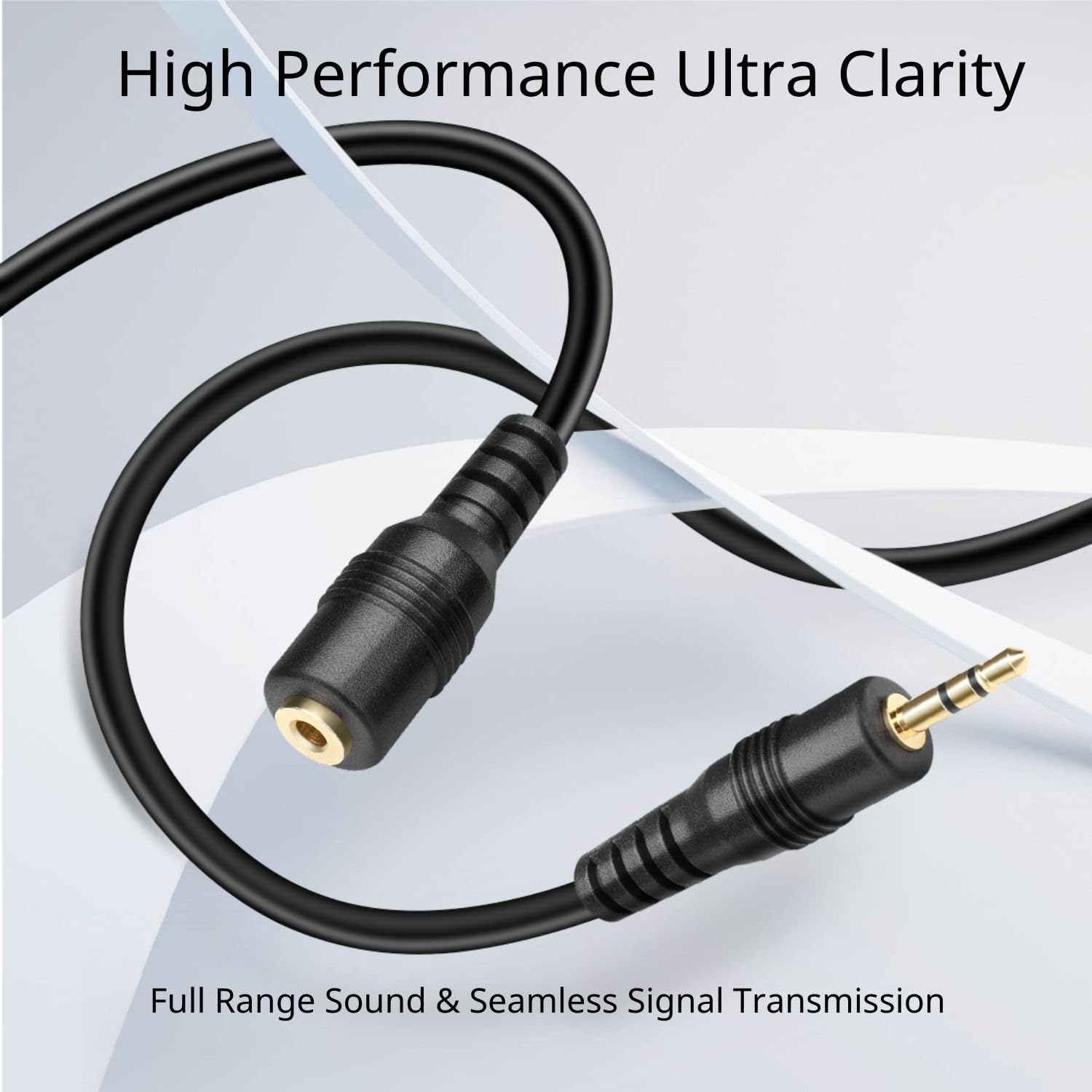 TNP 2.5mm Male to Female Stereo Audio Extension Cable - 15ft Subminiature Jack Adapter for Headphones, Microphones & Headsets | Perfect for Home Studio, Gaming & Audio Equipment Connections