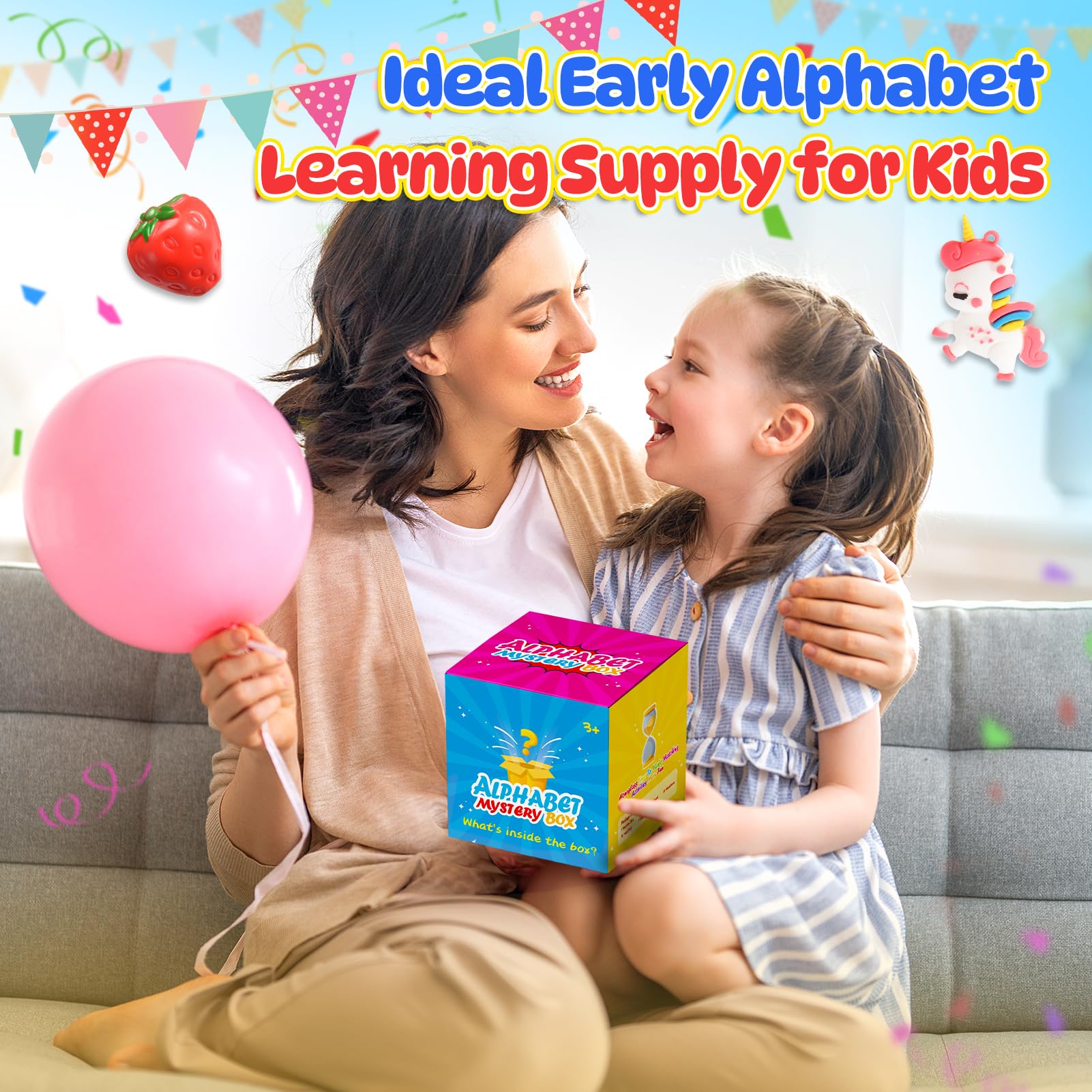 Montessori Alphabet Mystery Box - Letters Matching Game Learning Toys for Toddlers Ages 2-7 | Educational Preschool Games for Kids | Perfect Easter Basket Stuffers & Birthday Gifts for Boys and Girls | Great for Homeschooling, Classroom Activities & Early Childhood Development