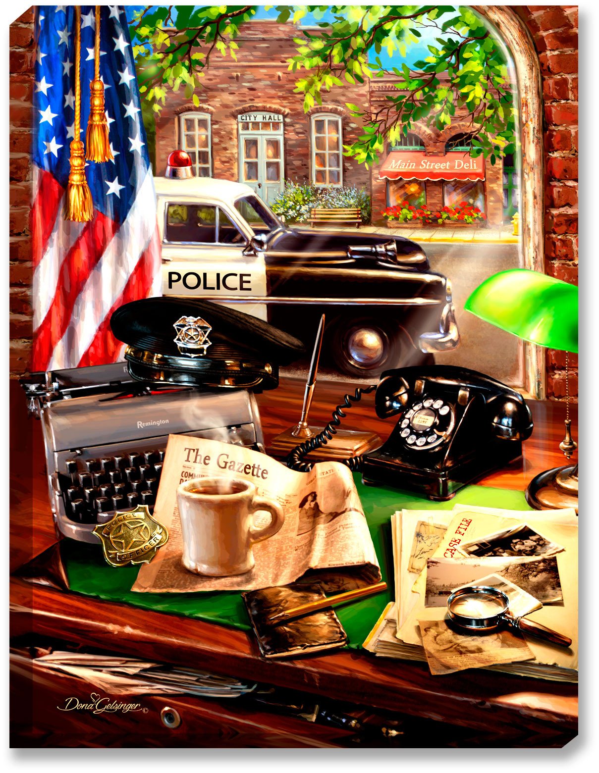 Glow Decor – 18” x 24” LED Backlit Wall Art Prints with Remote Control – Batteries Included – Perfect for Home, Office, or Police Station Decor
