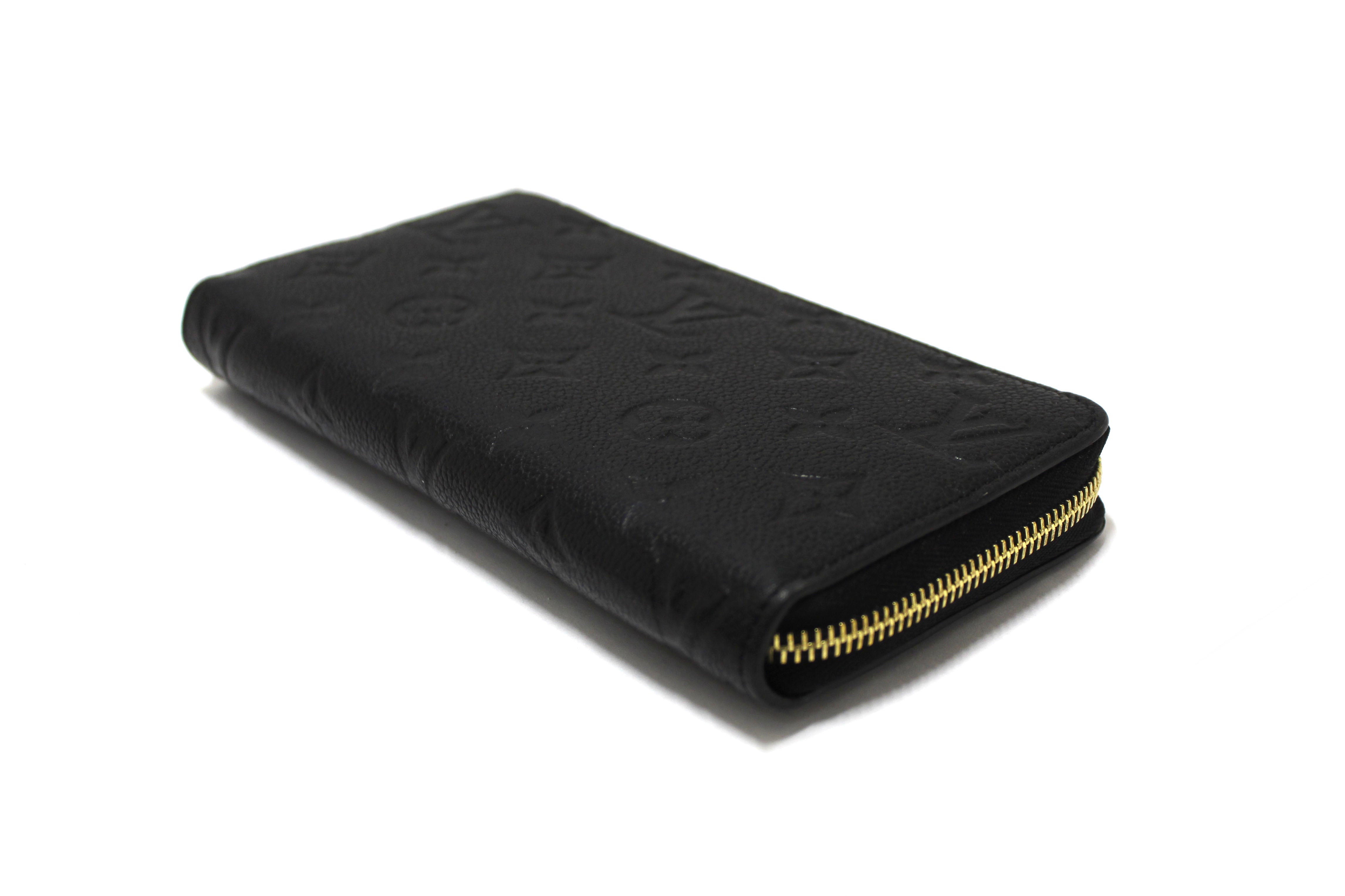 Authentic Louis Vuitton Black Monogram Empreinte Leather Zippy Wallet for Women - Luxury Designer Wallet with Multiple Card Slots & Coin Pocket - Perfect for Everyday Use, Travel & Gift Giving