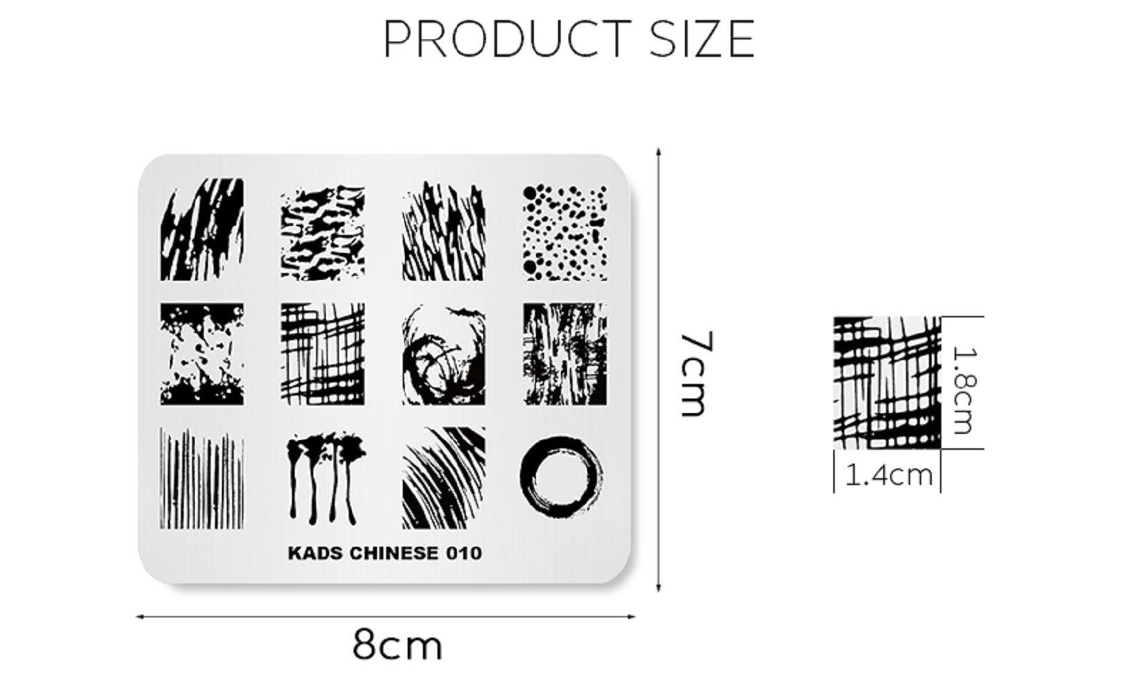 Chinese Style Nail Art Stamping Plates - KADS Stencil Image Template for DIY Nail Designs (CN010) | Perfect for Home Manicures, Salon Nail Art, and Creative Nail Stamping