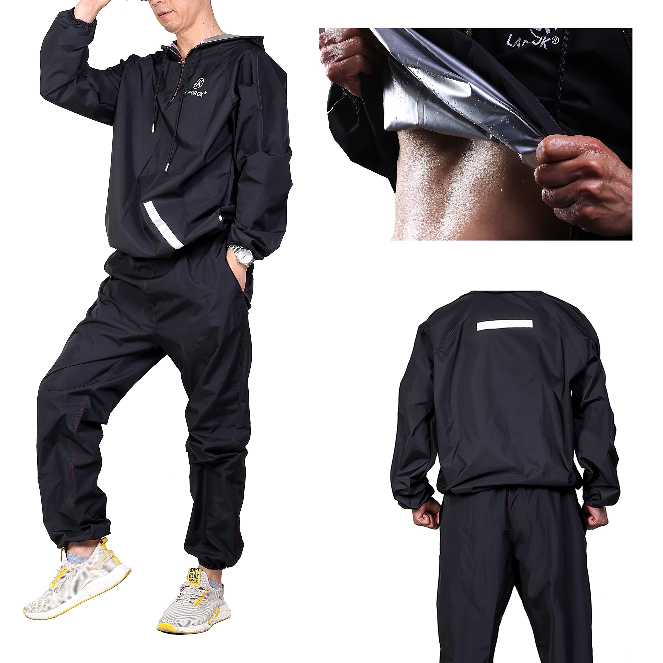 Men's & Women's Sauna Suit Set - Long Sleeve Workout Jacket & Pants for Weight Loss & Sweat Training | Gym, Running, Boxing, MMA, Fitness