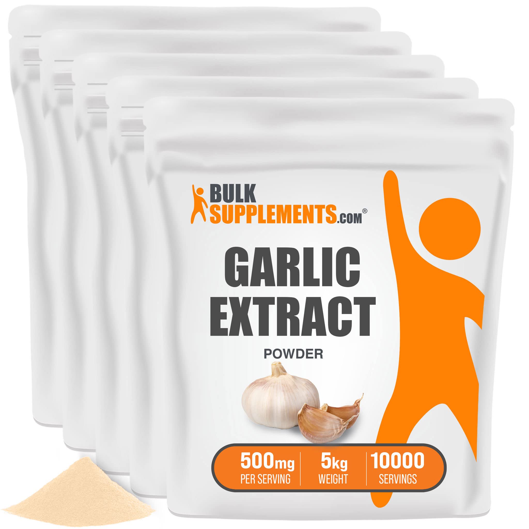 BulkSupplements.com Garlic Extract Powder - 5kg (11 lbs) - Antioxidant & Blood Circulation Supplement - Supports Heart Health & Immunity - Perfect for Cooking, Smoothies & Wellness Routines