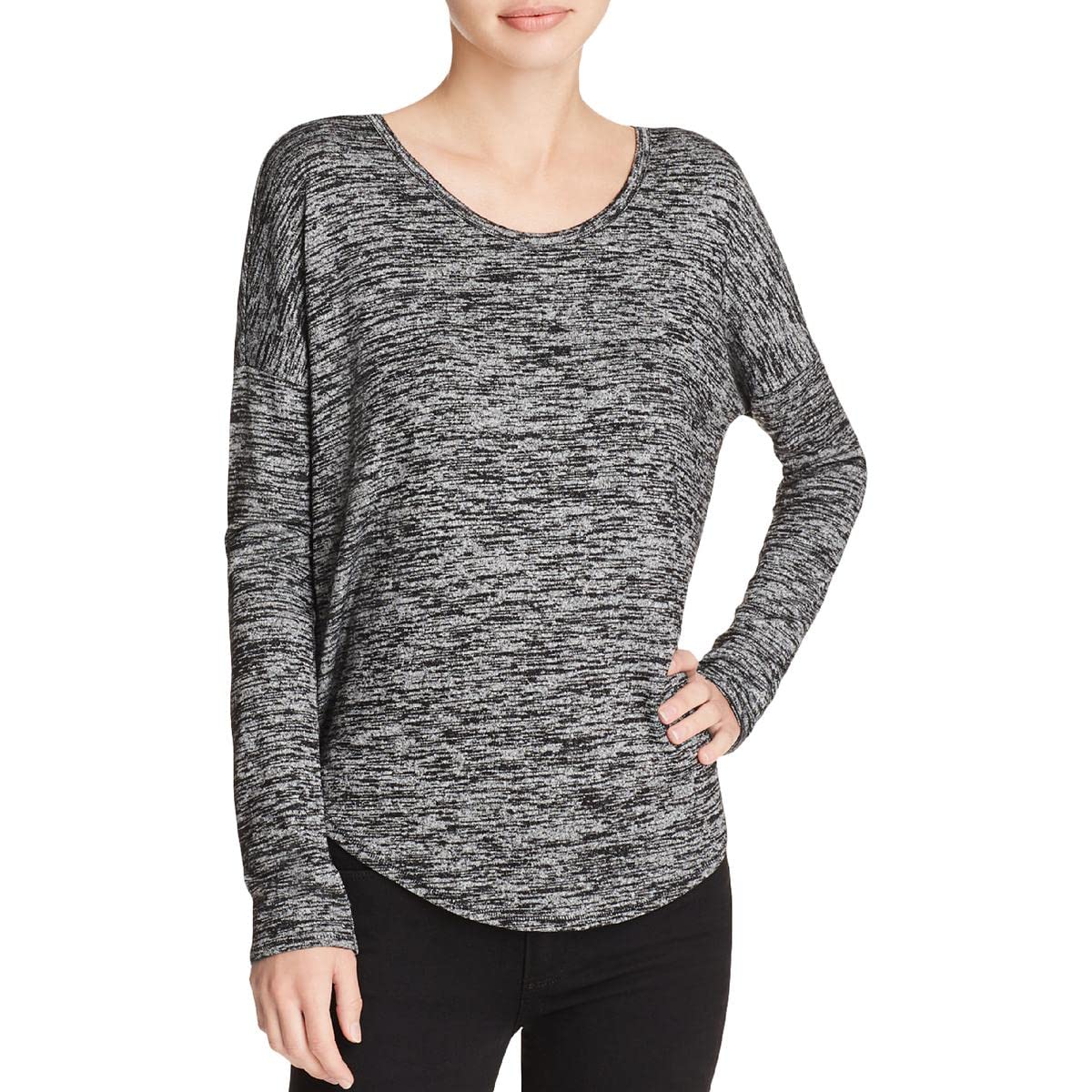 rag & bone Women's Long Sleeve Knit Blouse - Soft Casual Tops for Work, Office & Everyday Wear