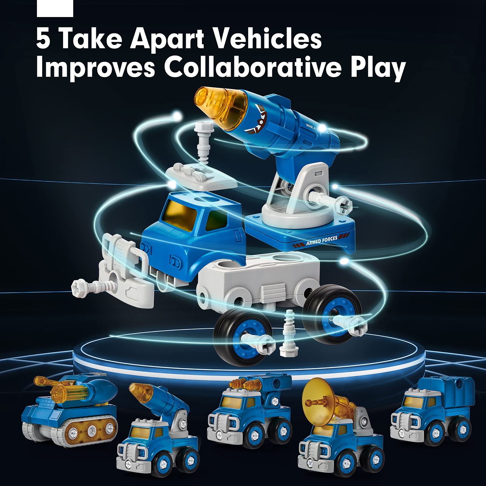 Hahaland STEM Building Toys for Kids Ages 4-8 - 5-in-1 Transformable Take Apart Trucks to Robot - Educational Construction Set for 5-7 Year Old Boys & Girls - Perfect Birthday Gift, Easter Basket Stuffer & Learning Toy for Preschoolers | Great for STEM Learning, Creative Play & Hands-on Development