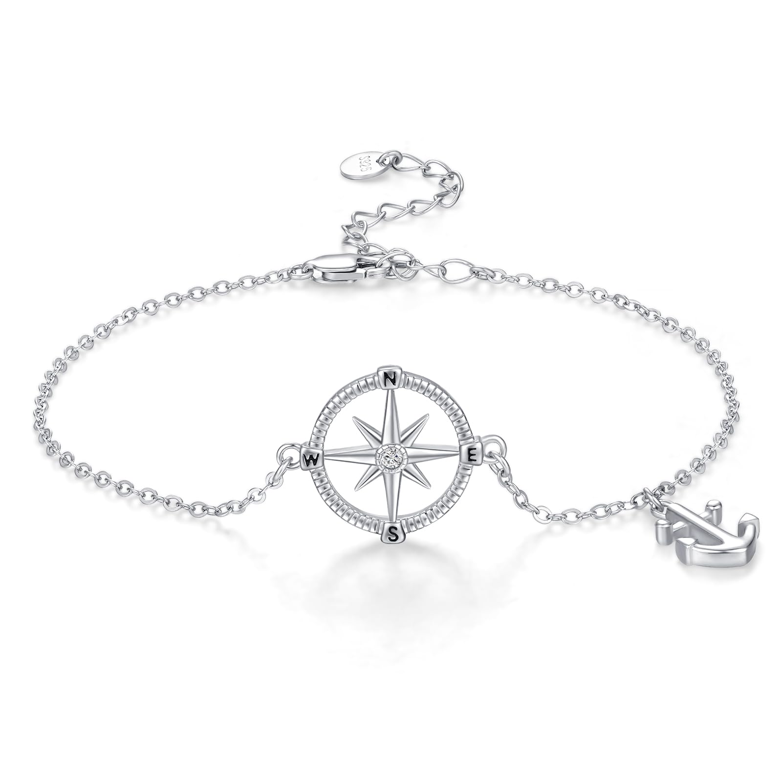 Celtic Anchor Dolphin Compass Crab S925 Sterling Silver Bracelet for Women - Elegant Jewelry Gift for Her, Perfect for Everyday Wear, Parties & Special Occasions