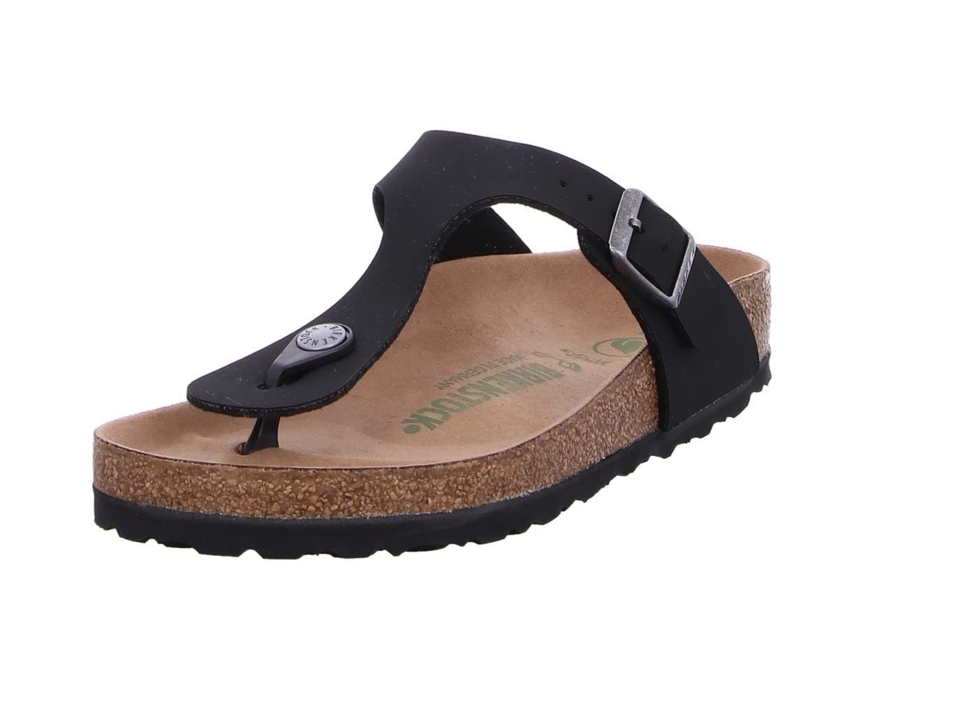 Birkenstock Gizeh Black Birkibuc Sandals - Women's Size 10 US | Comfortable Cork Footbed Sandals for Summer, Beach, Travel & Casual Wear