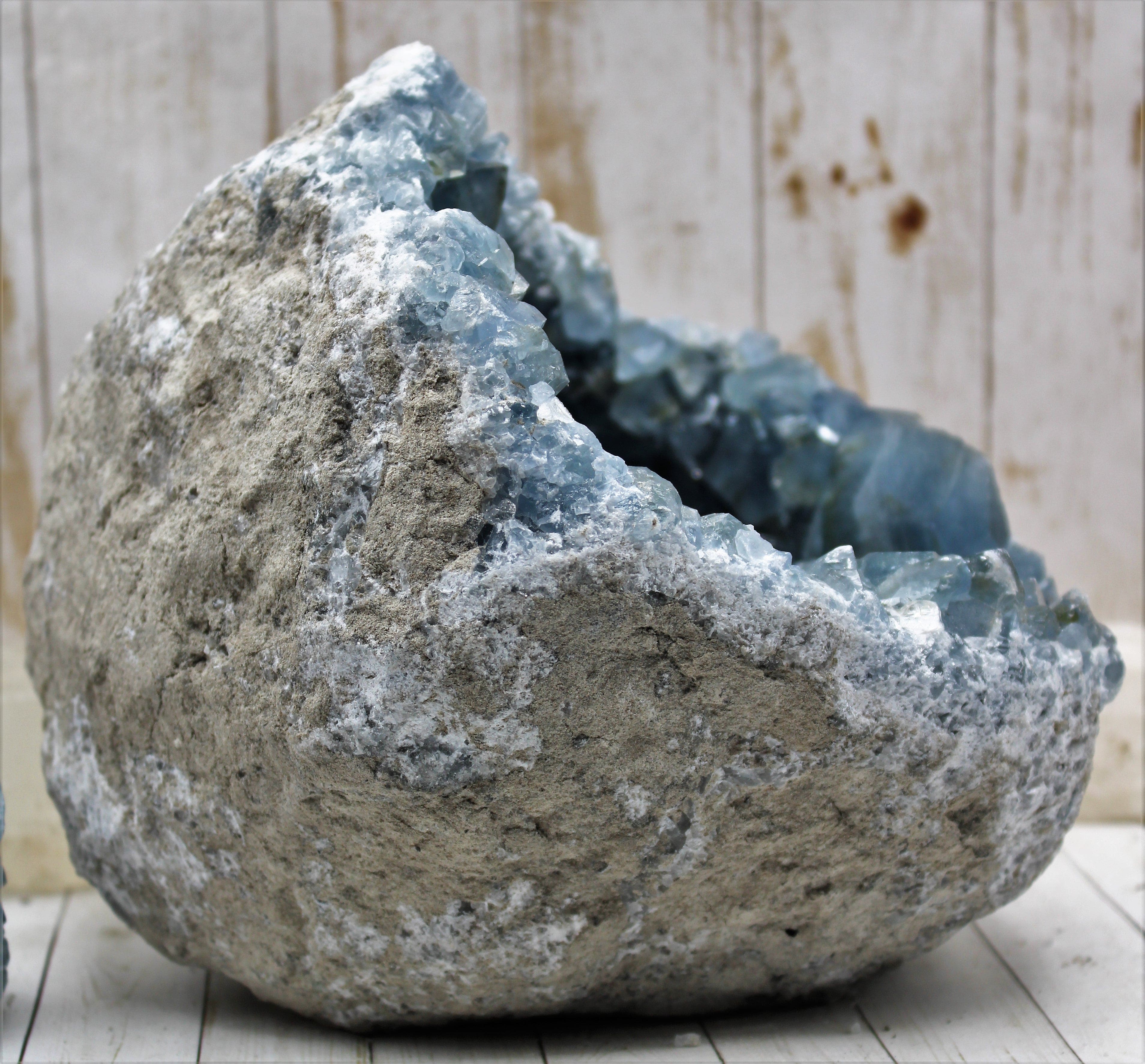 Natural Celestite Crystal Cluster - Healing Stone for Meditation, Home Decor & Spiritual Growth | Perfect for Yoga, Reiki & Positive Energy