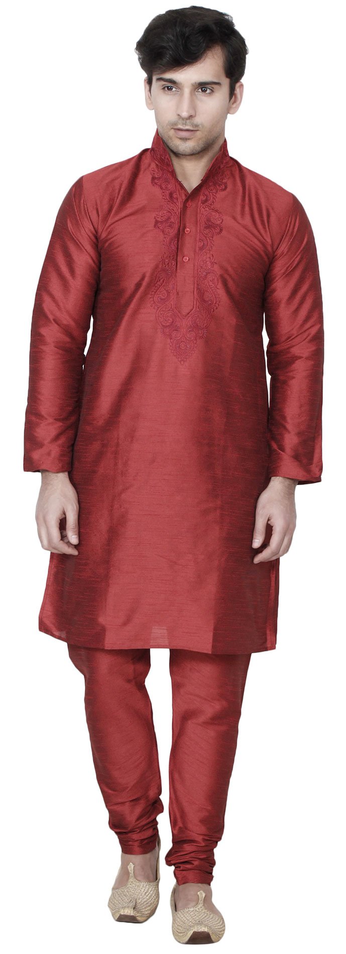 Premium Men's Art Silk Indian Kurta Set for Wedding & Festive Occasions | Traditional Ethnic Wear for Men | Comfortable & Stylish Party Outfit