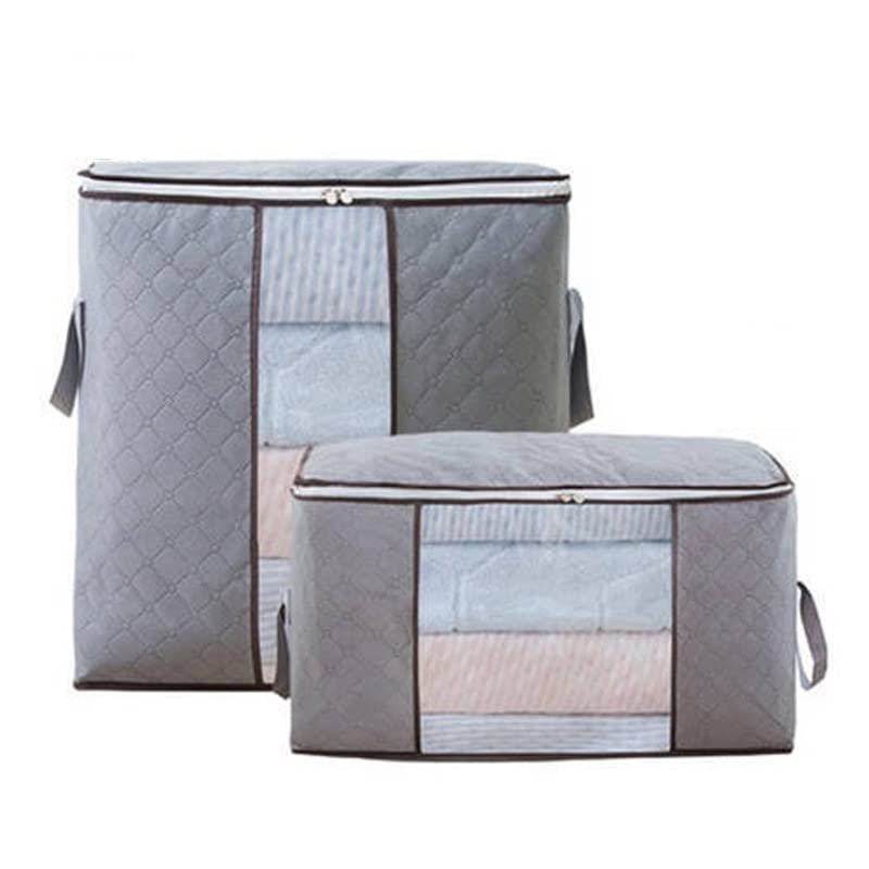 SOUCON 2-Pack Under Bed Storage Organizer - Large Foldable Clothes Storage Bags with Dustproof Design, Non-Woven Fabric for Quilts, Blankets & Seasonal Clothing | Perfect for Bedroom Organization & Space Saving
