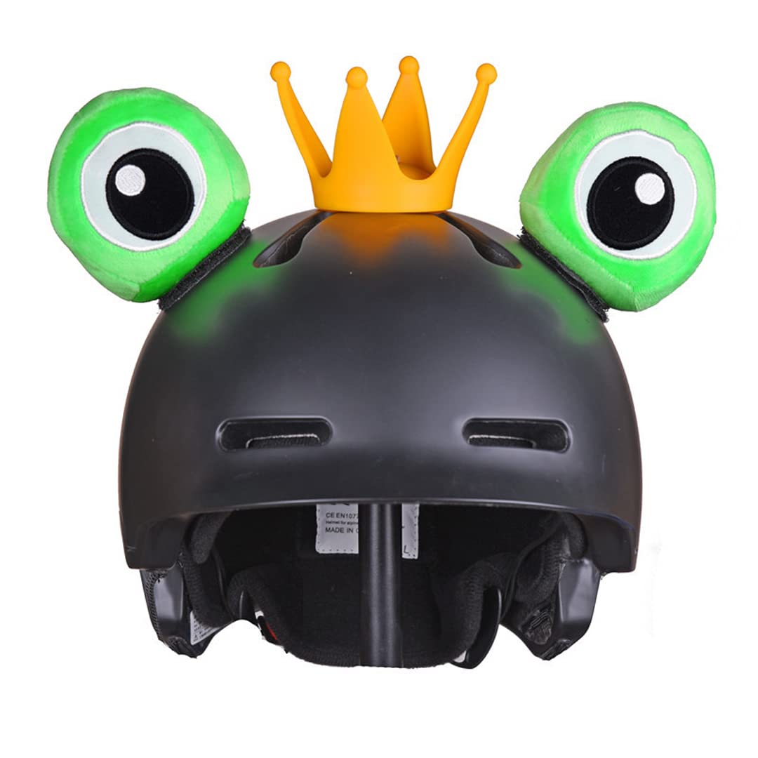 2 Pack Frog Eyes Helmet Stickers - Fun & Reusable Decals for Bike, Motocross & Motorcycle Helmets - Perfect for Halloween Costumes, Cosplay & Themed Rides