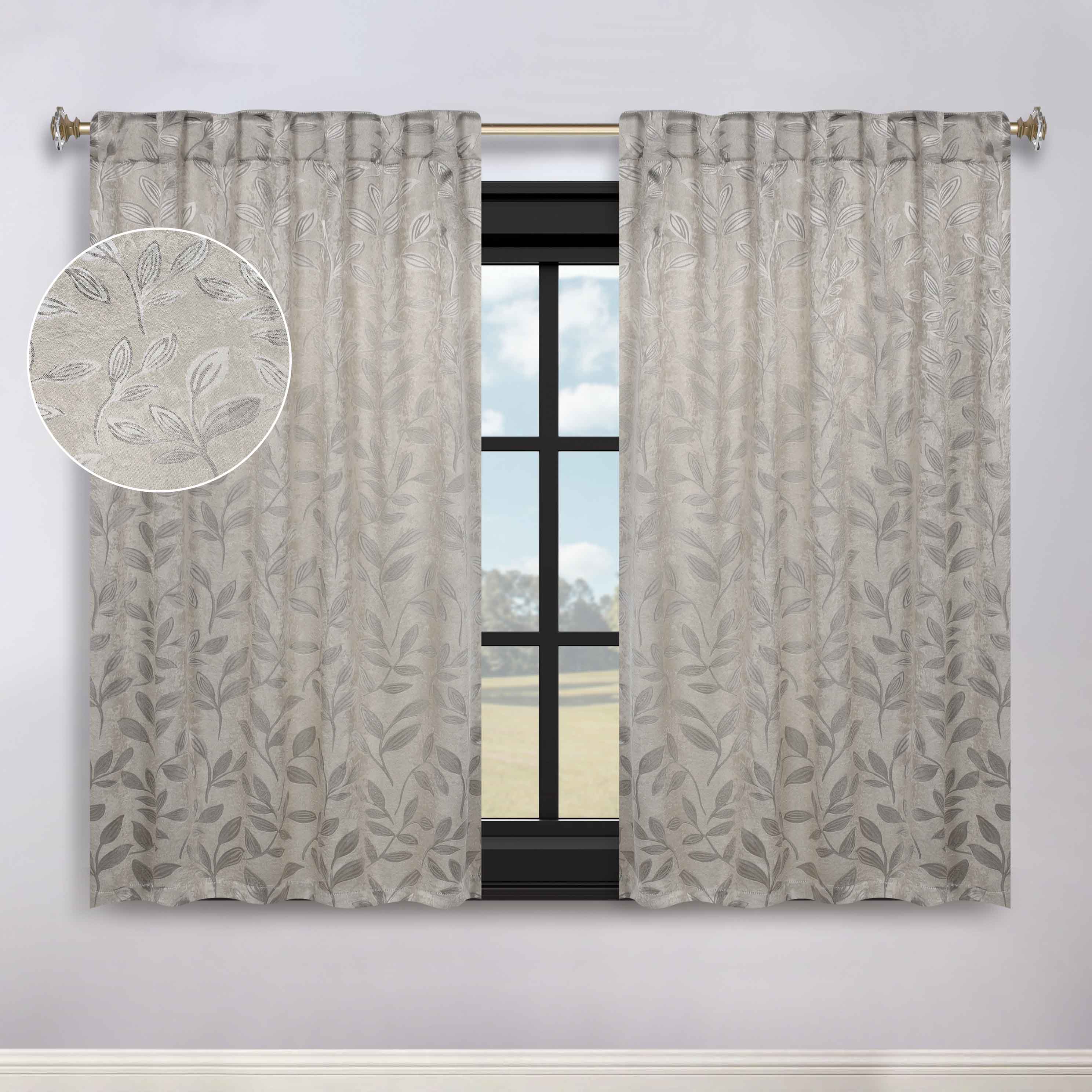 Premium Blackout Curtains for Bedroom - Super Soft Thermal Insulated Room Darkening Drapes with Back Tab Design (Set of 2 Panels) - Perfect for Nursery, Home Theater & Shift Workers