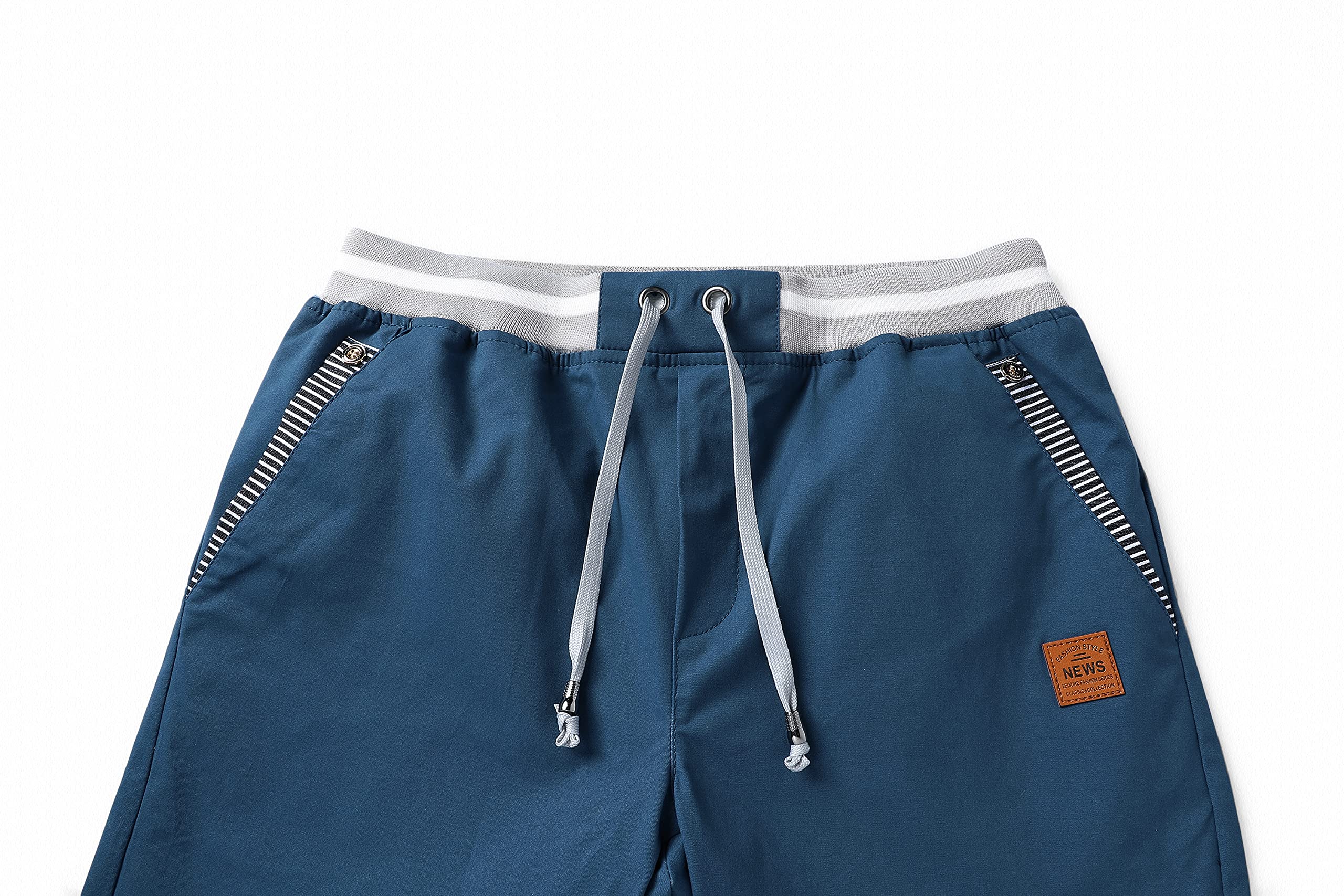 Tansozer Men's Classic Fit Casual Shorts - Elastic Waist with Drawstring & Pockets - Perfect for Summer, Beach, Gym & Outdoor Activities