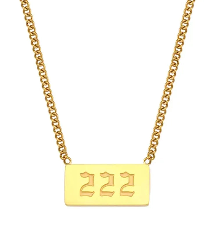 222 Angel Number Talisman Necklace - Spiritual Protection Pendant with Meaning - Perfect for Meditation, Manifestation & Positive Energy Jewelry Gift