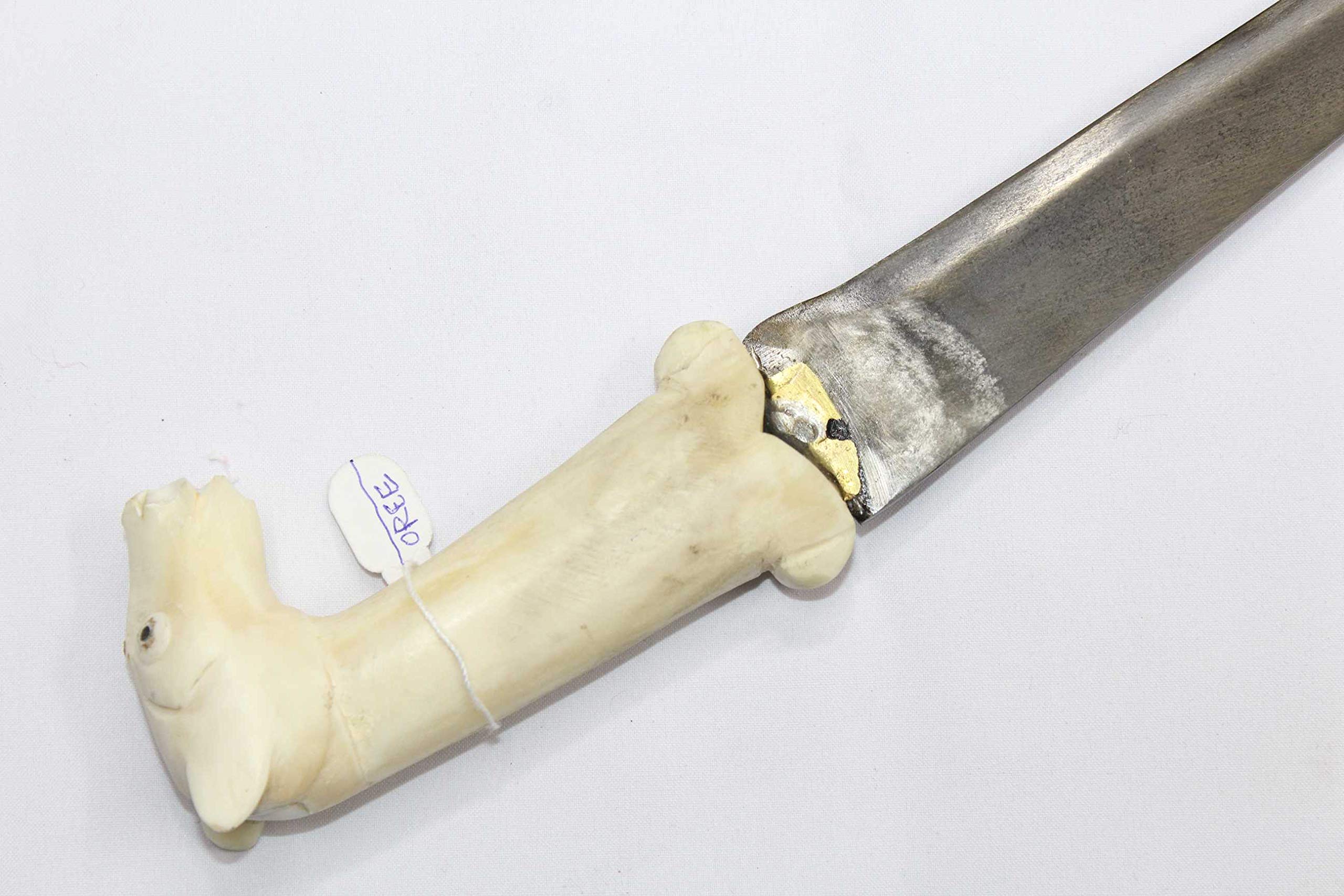 Authentic Pesh-Kabz Dagger Knife - Handcrafted Wootz Steel Blade, Horse Face Handle - Model P234 | Collectible Antique Weapon for Display & Historical Reenactment