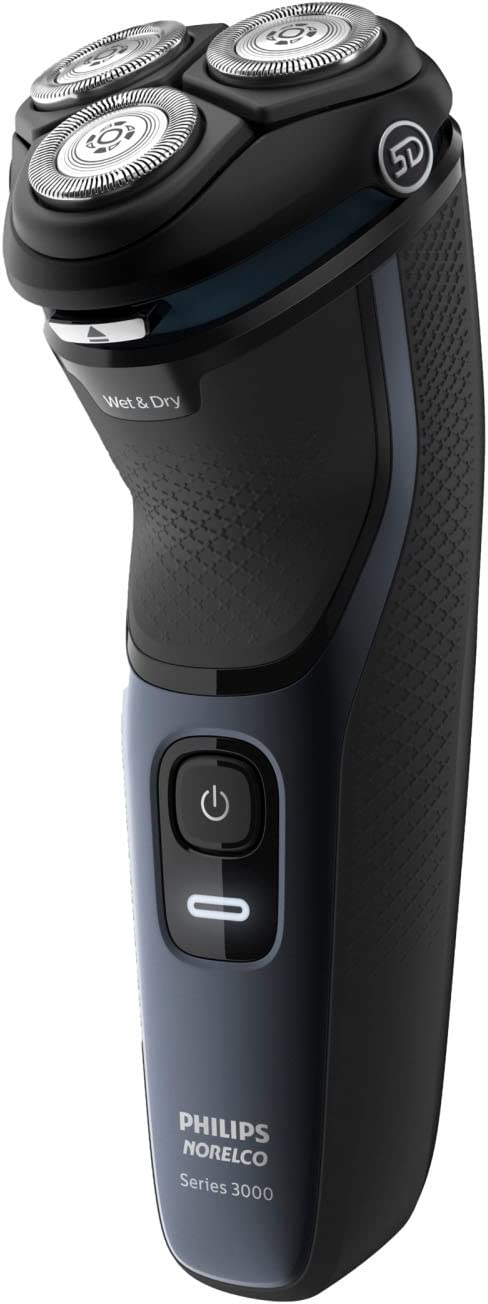 Philips Norelco Series 3000 Rechargeable Wet/Dry Electric Shaver for Men - Modern Steel Metallic - Perfect for Travel & Daily Grooming