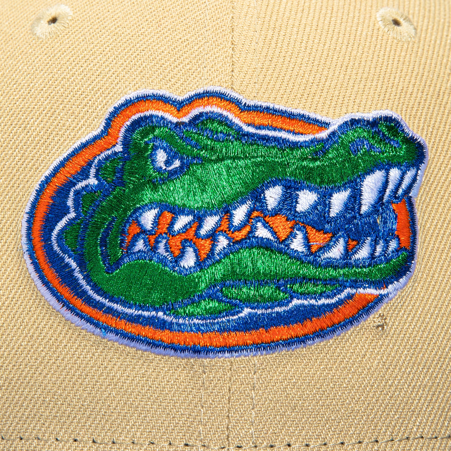 New Era 59Fifty Florida Gators 2006 Final Four Patch Snapback Hat - Tan & Royal Blue - NCAA Basketball Fan Gear for Men & Women - Perfect for Game Day, Collectors and Sports Enthusiasts
