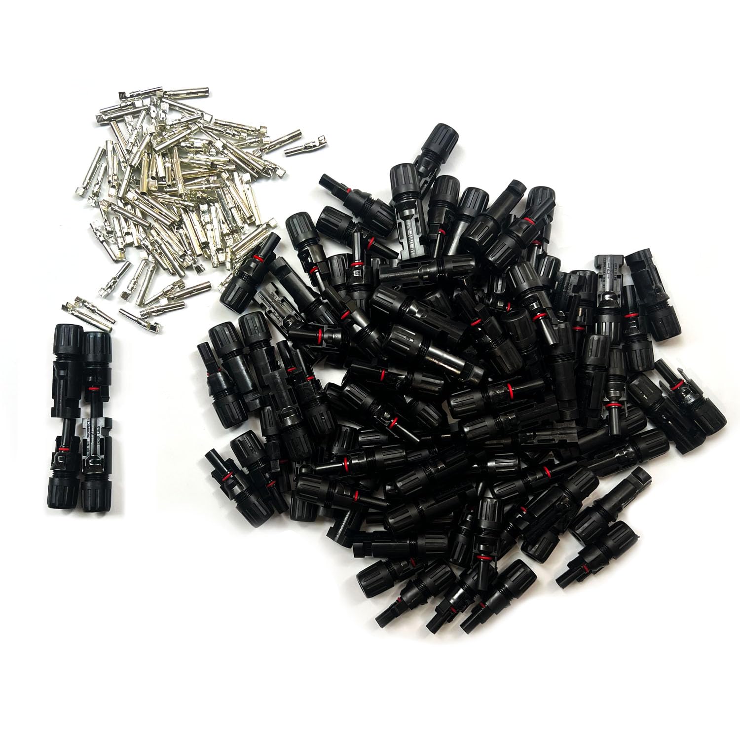 50 Pairs Solar Connectors - IP67 Waterproof Male & Female MC4 Connectors for Solar Panels, RV, Boat & Off-Grid Systems