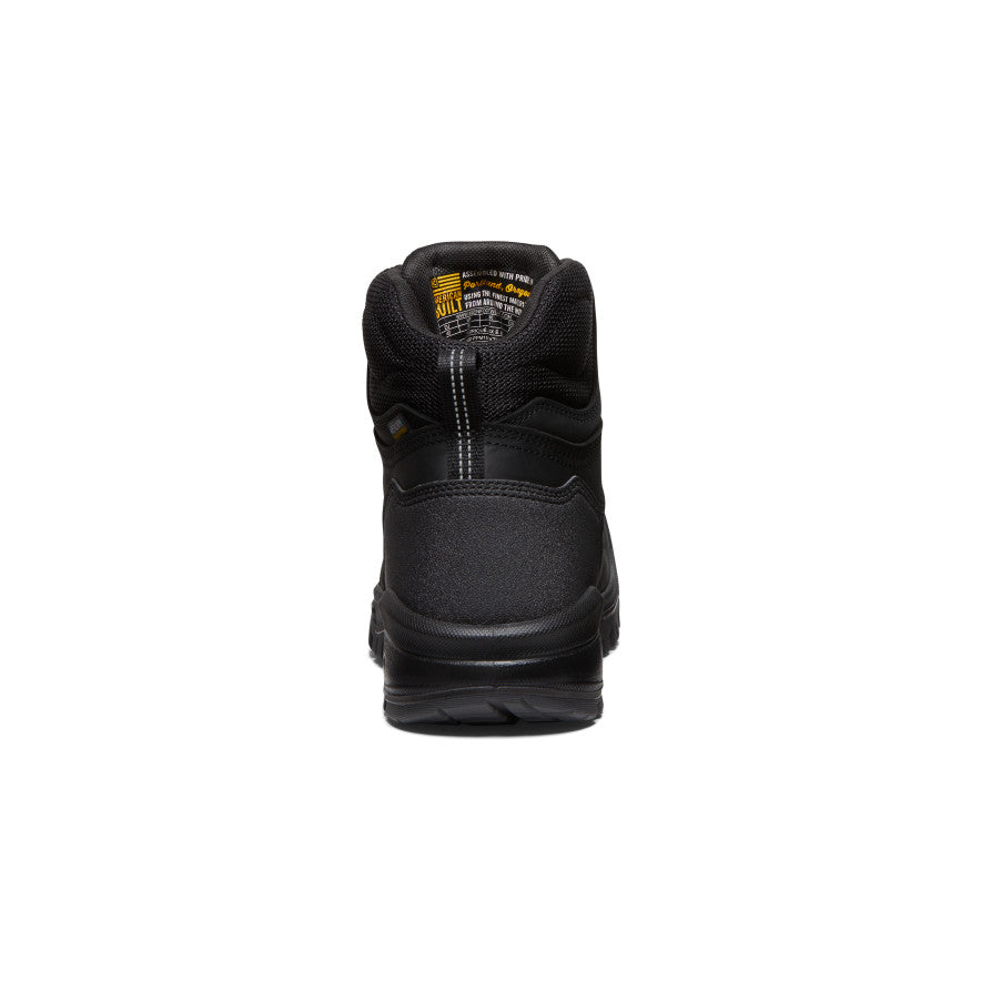 Men's Independence 6 Waterproof Work Boots - Soft Toe Safety Shoes for Construction & Outdoor Work | Black/Black | Durable & Comfortable for Hiking, Hunting & Heavy Duty Jobs