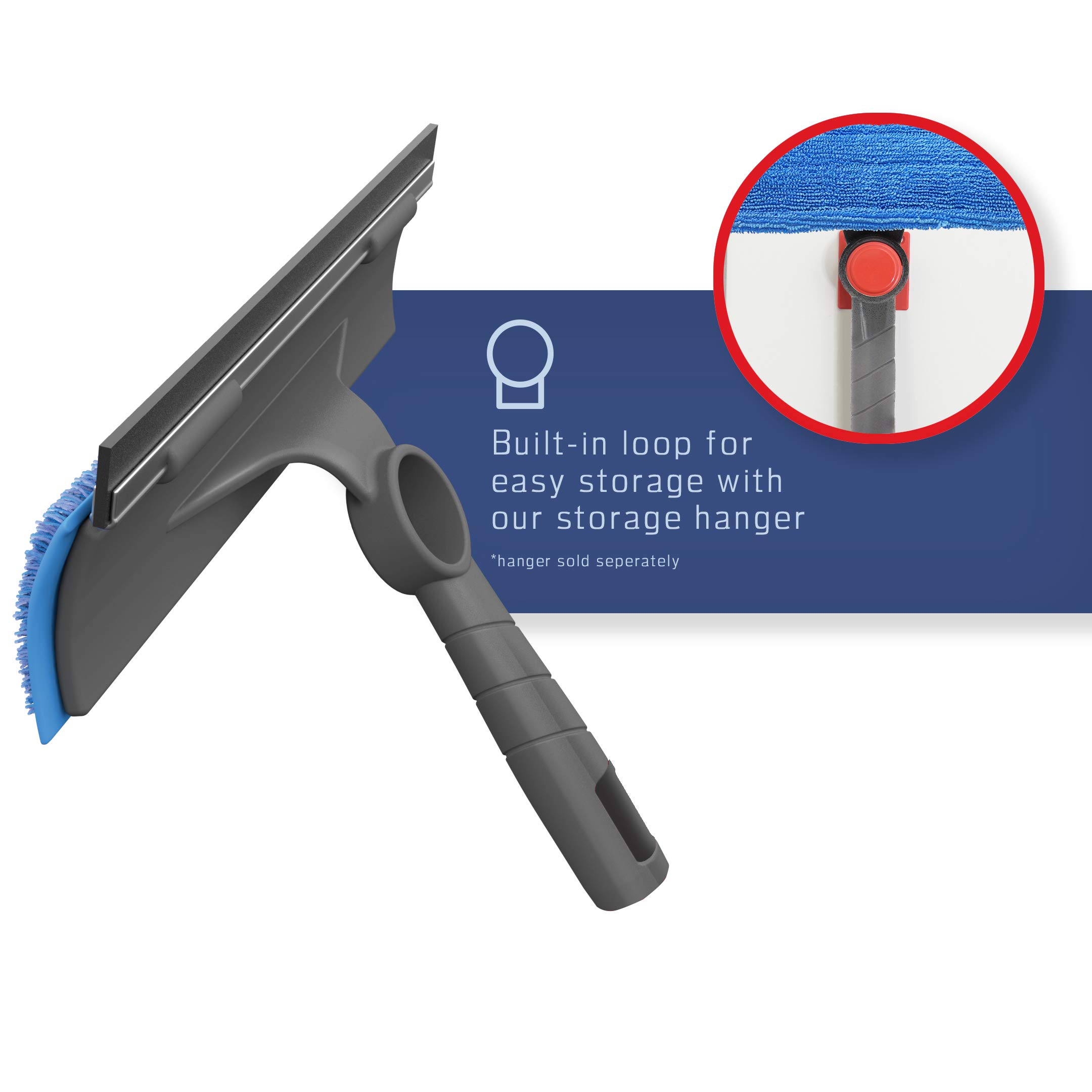 Premium 2-in-1 Window Cleaner Kit - 12 Inch Heavy Duty Squeegee & Microfiber Cloth for Streak-Free Cleaning - Perfect for Home, Office, and Car Windows