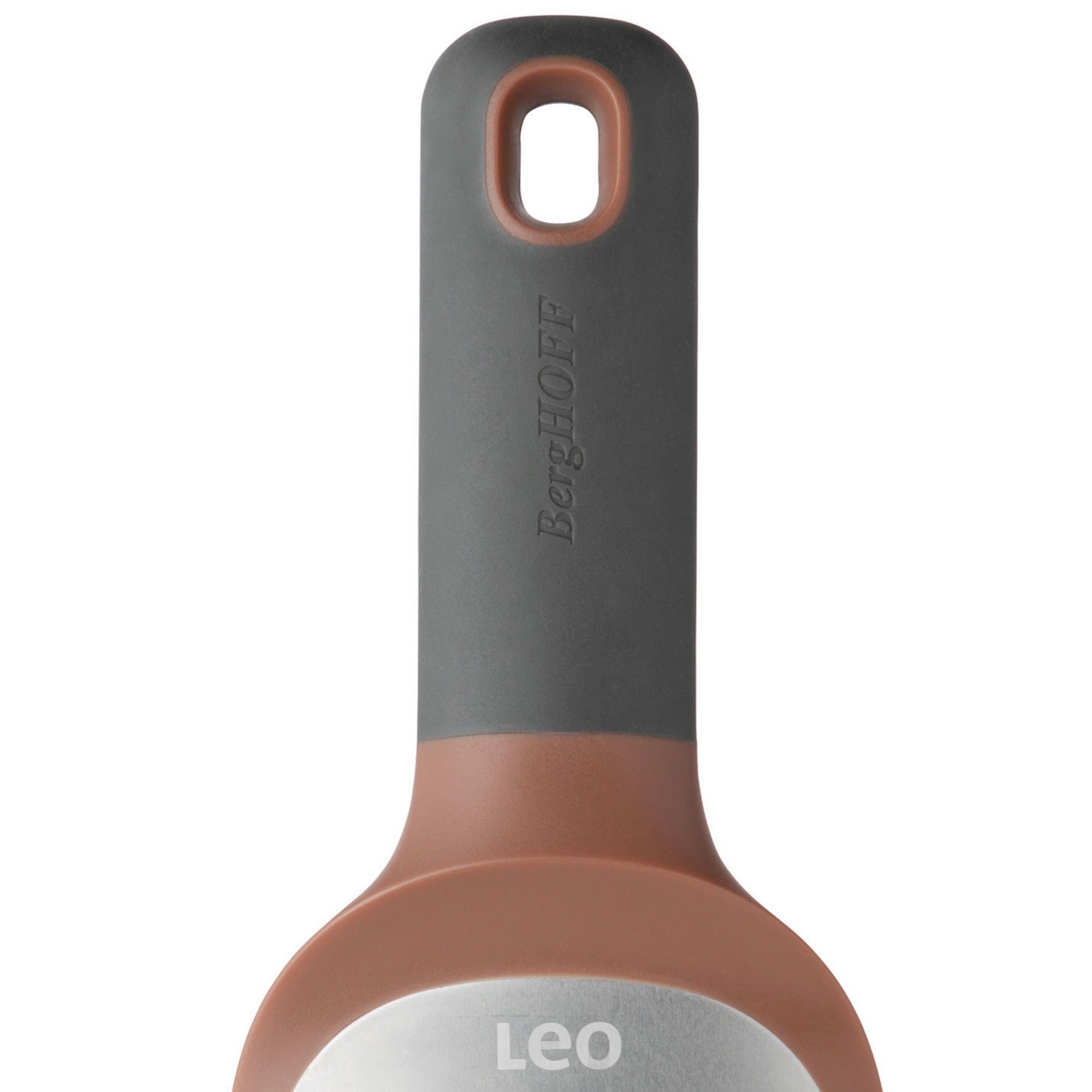 BergHOFF Leo Coarse Paddle Grater 10.75 Inch - Brown Stainless Steel Cheese Grater & Vegetable Shredder - Perfect for Kitchen, Salad Prep & Pasta Making