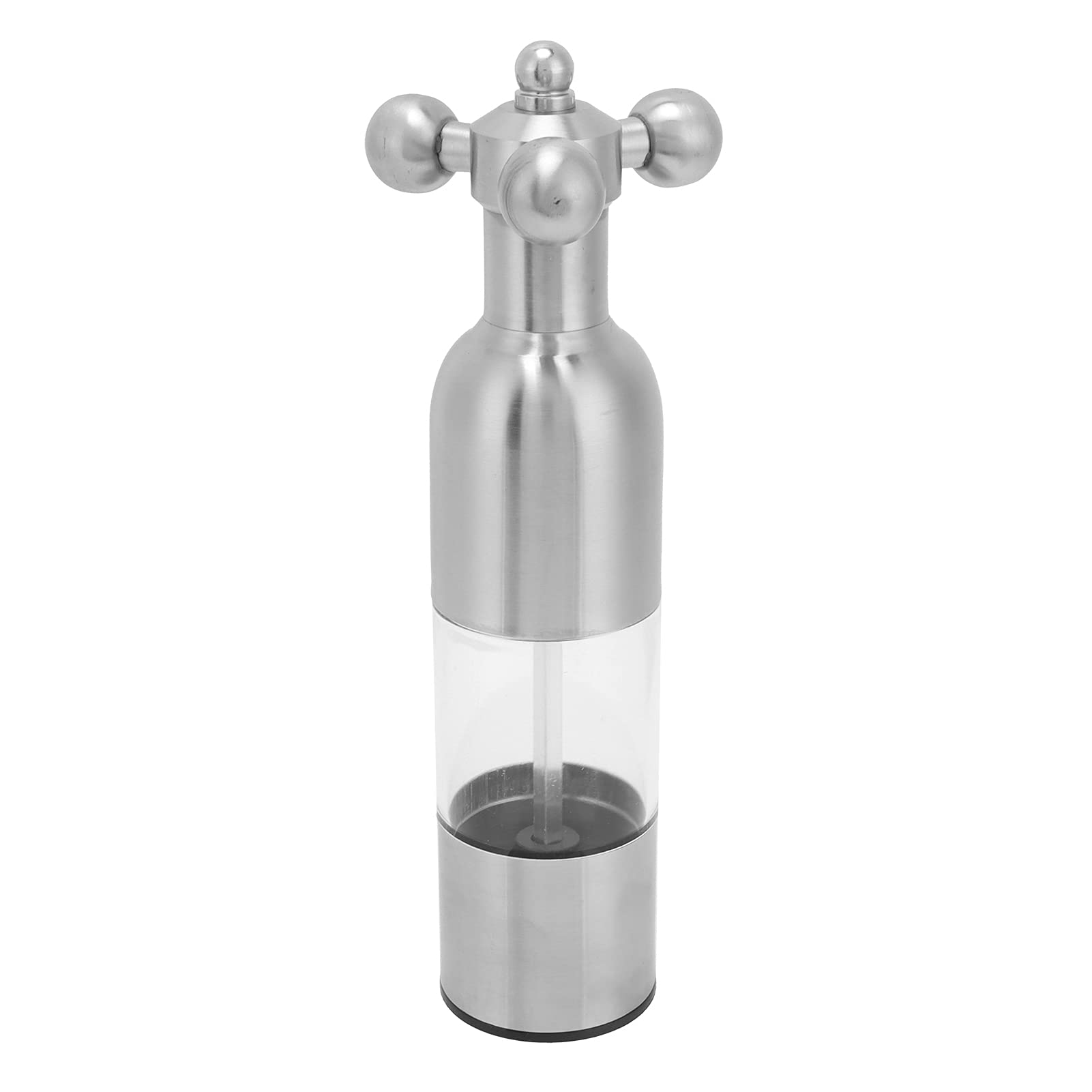 Premium Stainless Steel Pepper Mill & Spice Grinder - Compact, Portable Design for Kitchen & Home Use - Perfect for Cooking, Baking & Tabletop Seasoning (Silver)