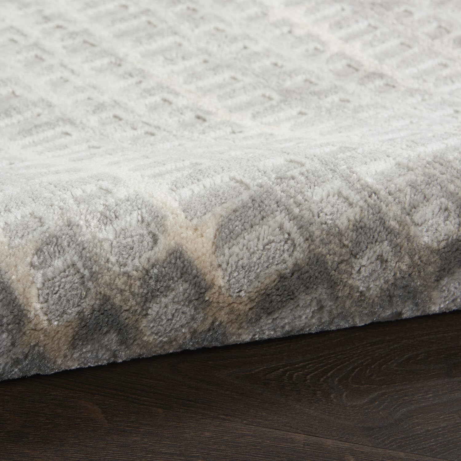Nourison Solace Contemporary Abstract Grey/Beige 8' x 10' Area Rug - Easy to Clean, Non-Shedding, Stain Resistant - Perfect for Bedroom, Living Room, Dining Room & Kitchen Decor