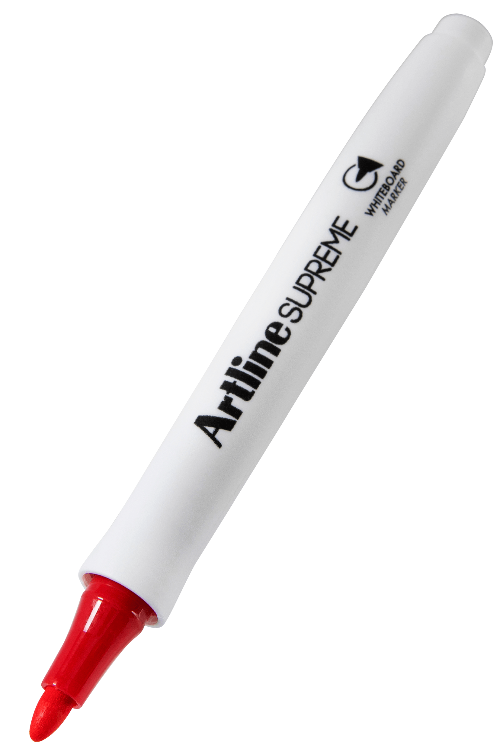 Artline Supreme Whiteboard Marker 1.5mm Bullet Tip - Pack of 12 Red Dry Erase Markers for Office, Classroom & Home Use - Non-Toxic, Low-Odor White Board Pens