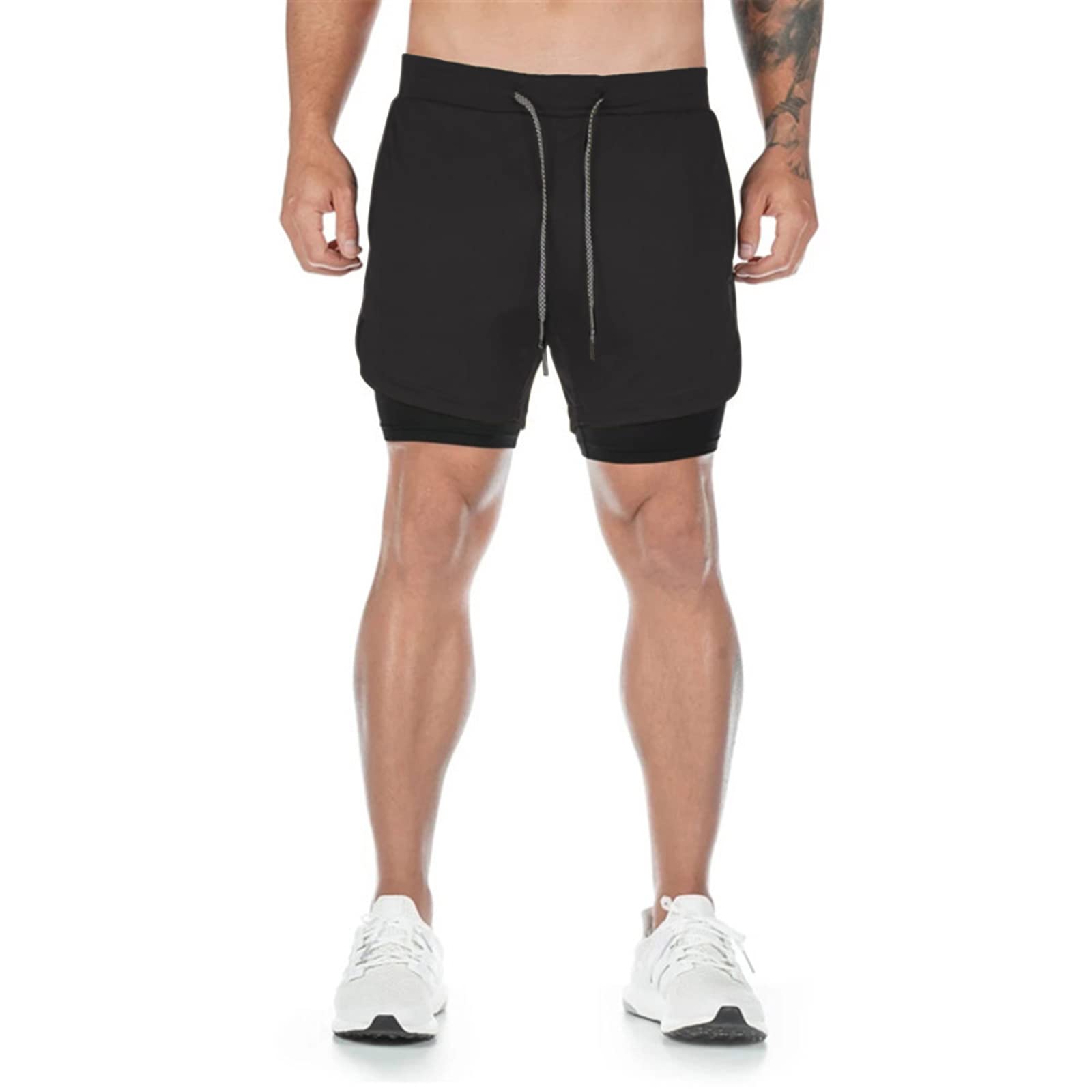 Surenow Men's 2-in-1 Running Shorts with Liner - 7