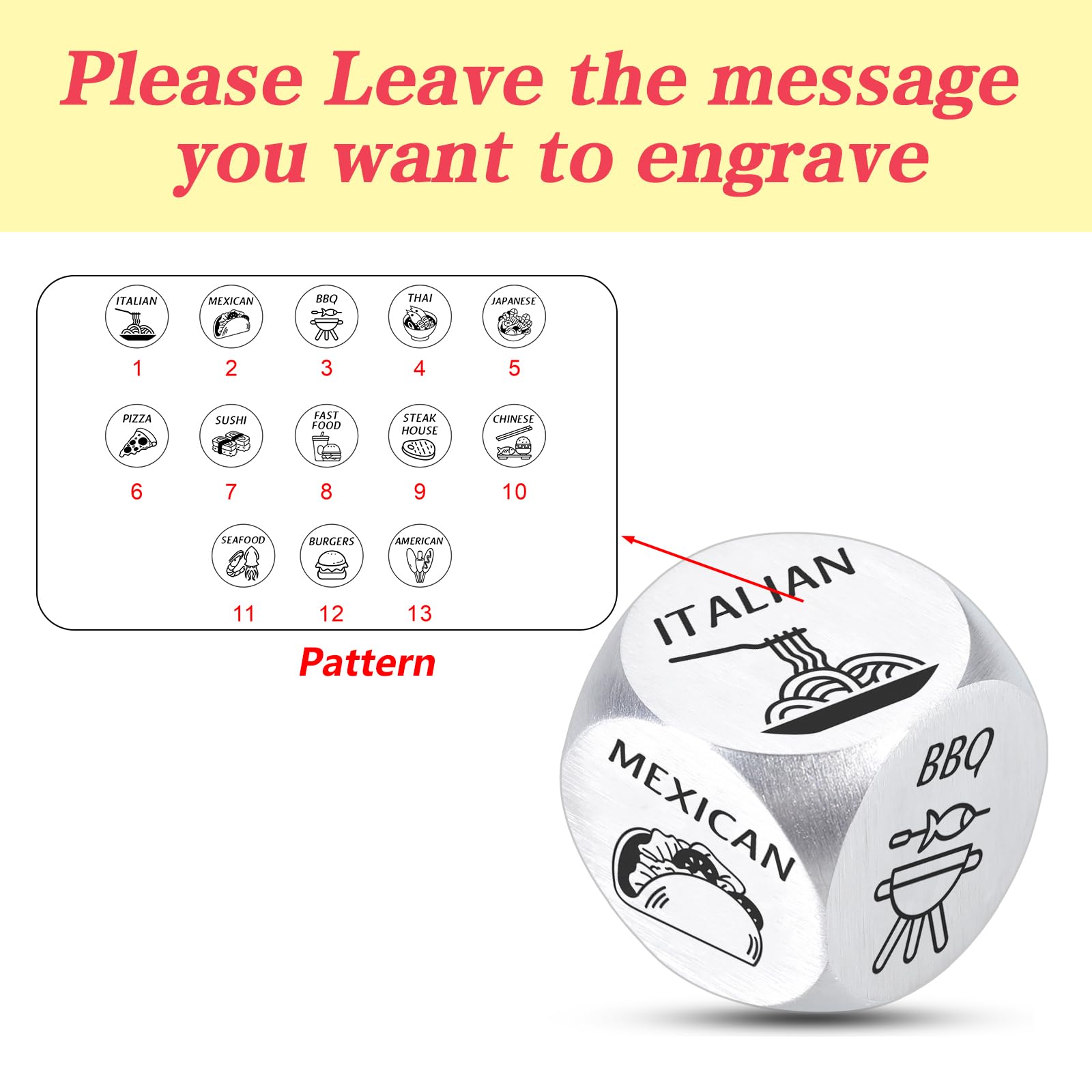 Personalized Date Night Dice Set - Custom Couple Gifts for Him & Her | Funny Decision Making Dice for Boyfriend, Girlfriend, Husband & Wife | Perfect for Anniversaries, Valentine's Day & Christmas | Great for Romantic Dinners, Stay-at-Home Dates & Food Choices