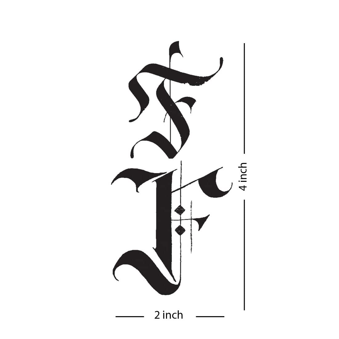 Waterproof Temporary Letter T Tattoos for Boys & Girls - Pack of 2 | Fun Body Art for Parties, Halloween & Summer Activities